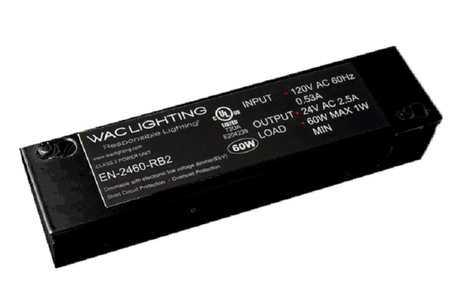 24V ELECTRONIC ENCLOSED REMOTE TRANSFORMER 60W
