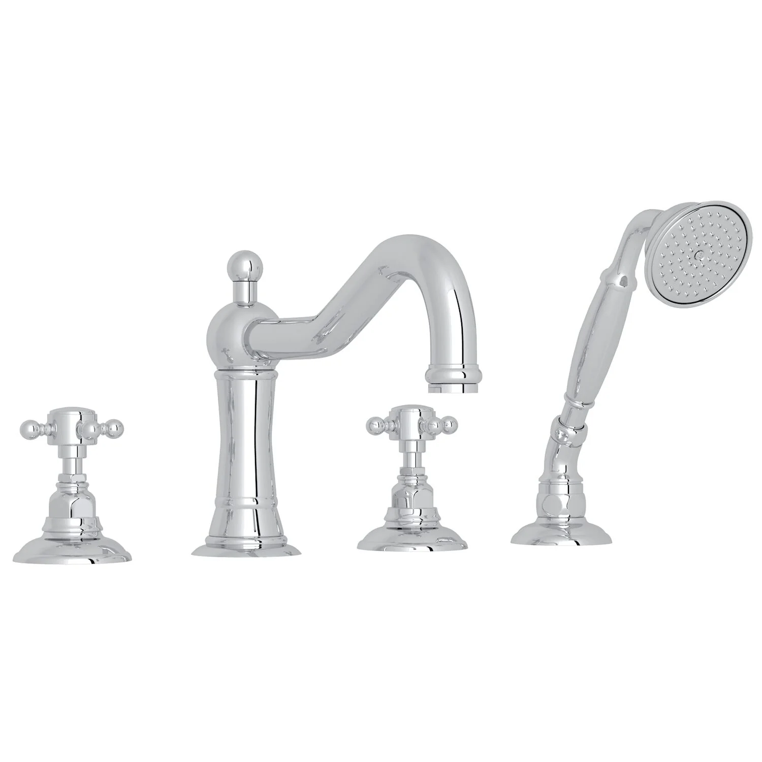 ACQUI® 4-HOLE DECK MOUNT TUB FILLER (CROSS HANDLE)