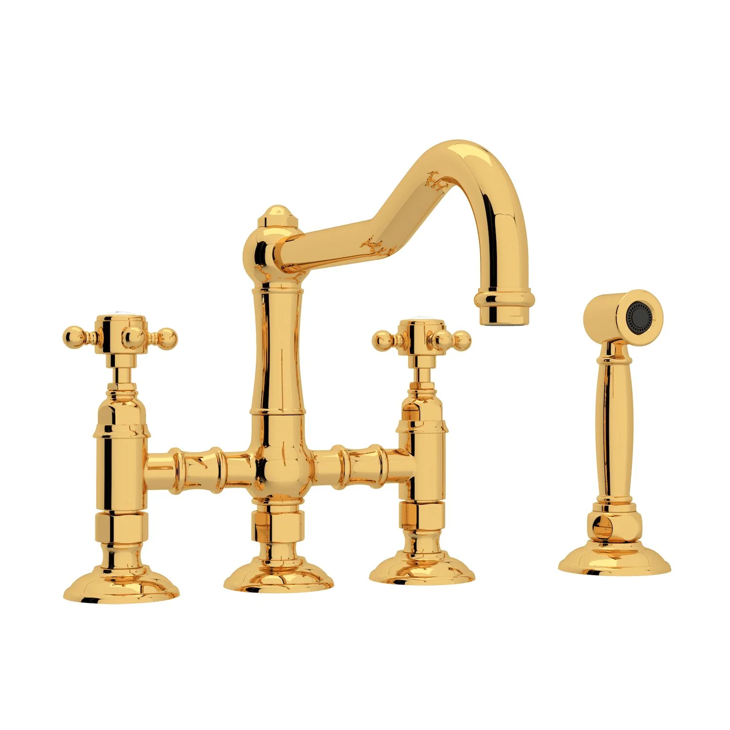 ACQUI® BRIDGE KITCHEN FAUCET WITH SIDE SPRAY (CROSS HANDLE) - Image 2
