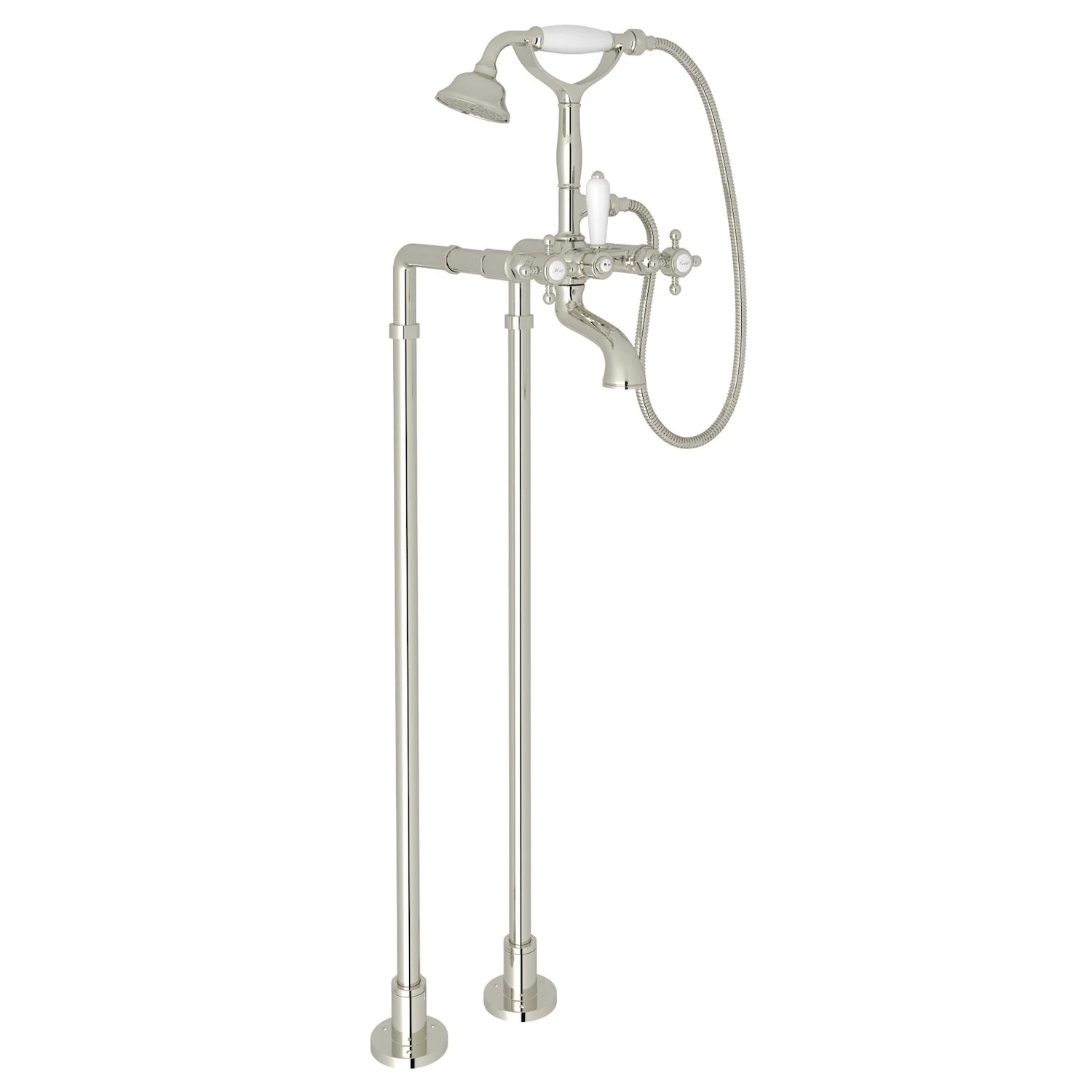 ACQUI FLOOR MOUNT TUB FILLER (CROSS HANDLE) - Image 2