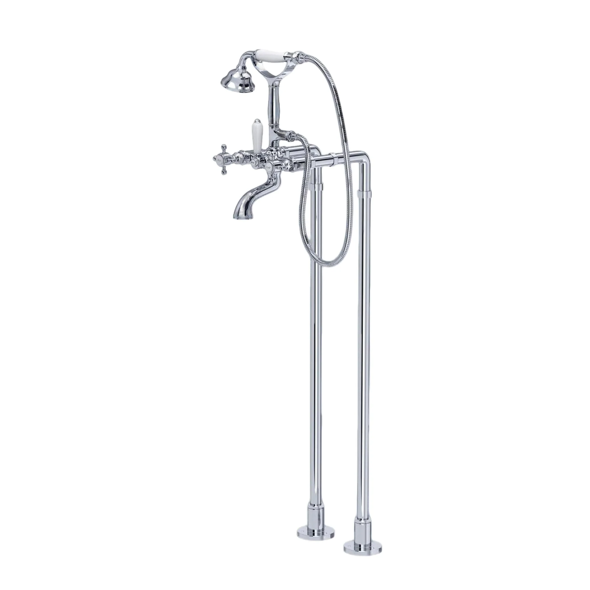 ACQUI FLOOR MOUNT TUB FILLER (CROSS HANDLE) - Image 5