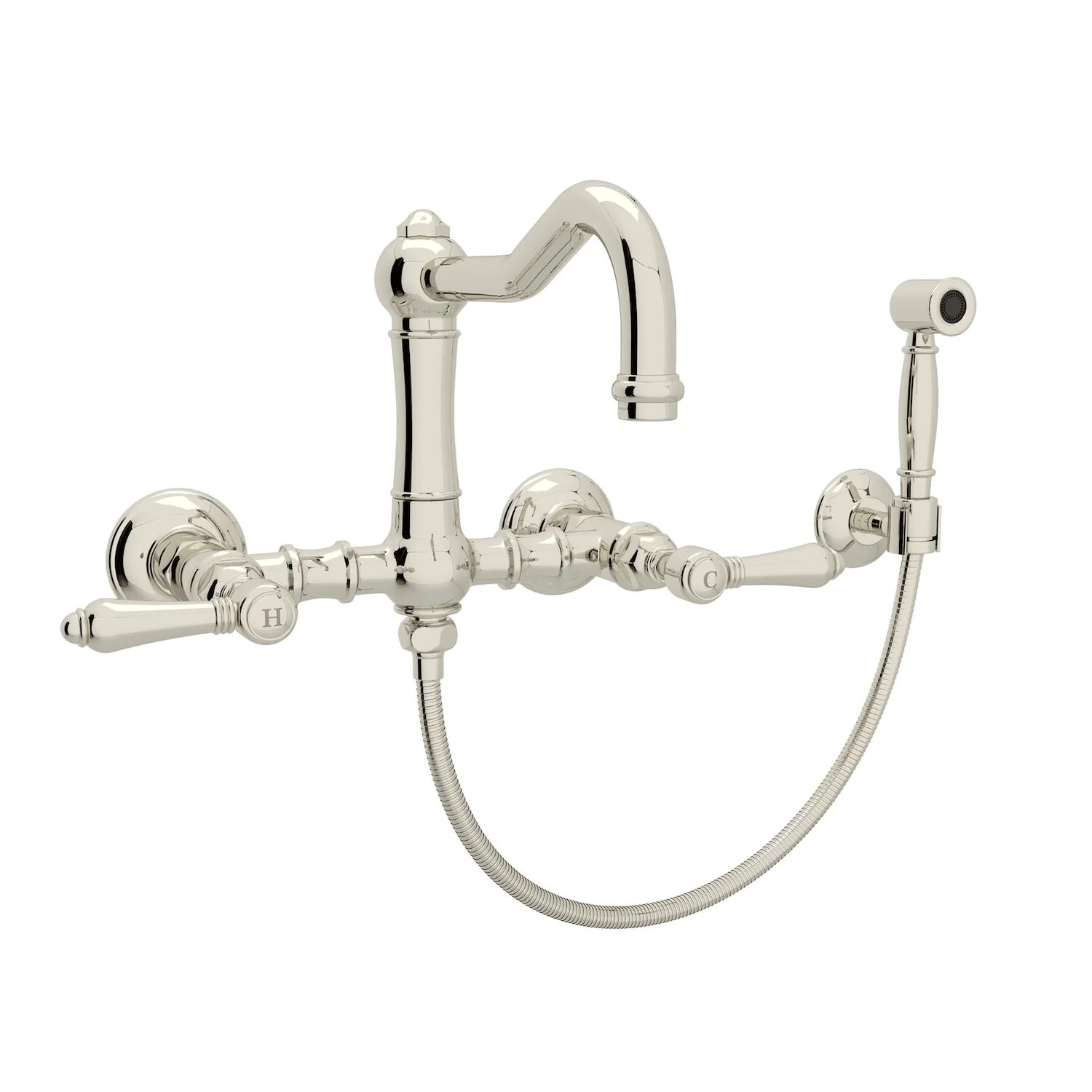 ACQUI® WALL MOUNT BRIDGE KITCHEN FAUCET WITH SIDESPRAY AND COLUMN SPOUT (LEVER HANDLE) - Image 4