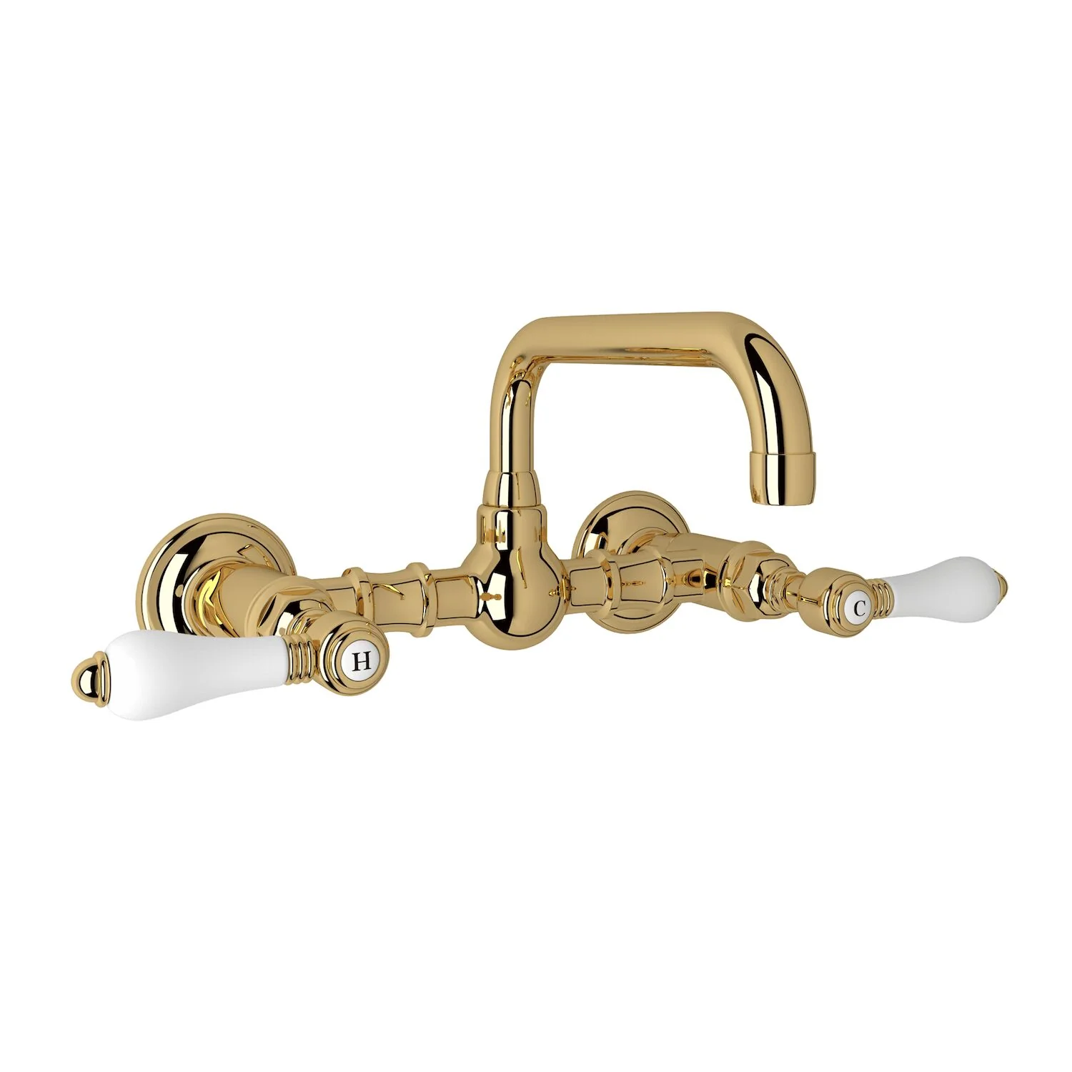ACQUI® WALL MOUNT BRIDGE LAVATORY FAUCET WITH U-SPOUT - Image 2