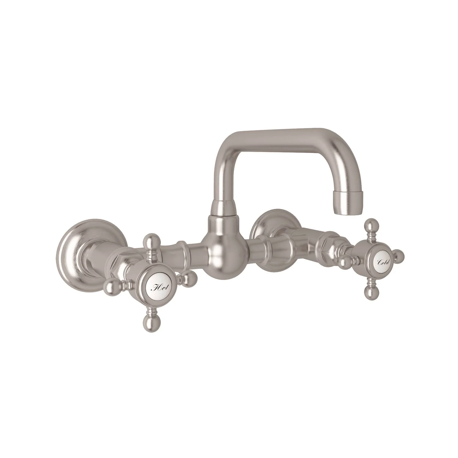 ACQUI® WALL MOUNT BRIDGE LAVATORY FAUCET WITH U-SPOUT (CROSS HANDLE) - Image 4