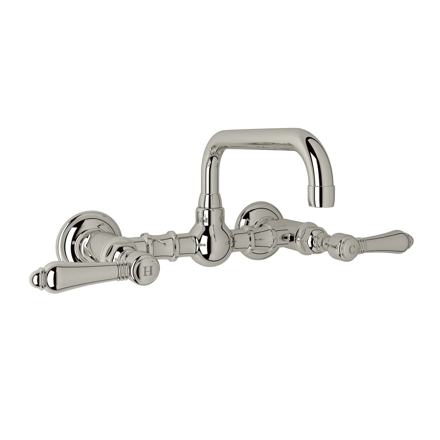 ACQUI® WALL MOUNT BRIDGE LAVATORY FAUCET WITH U-SPOUT (LEVER HANDLE) - Image 3