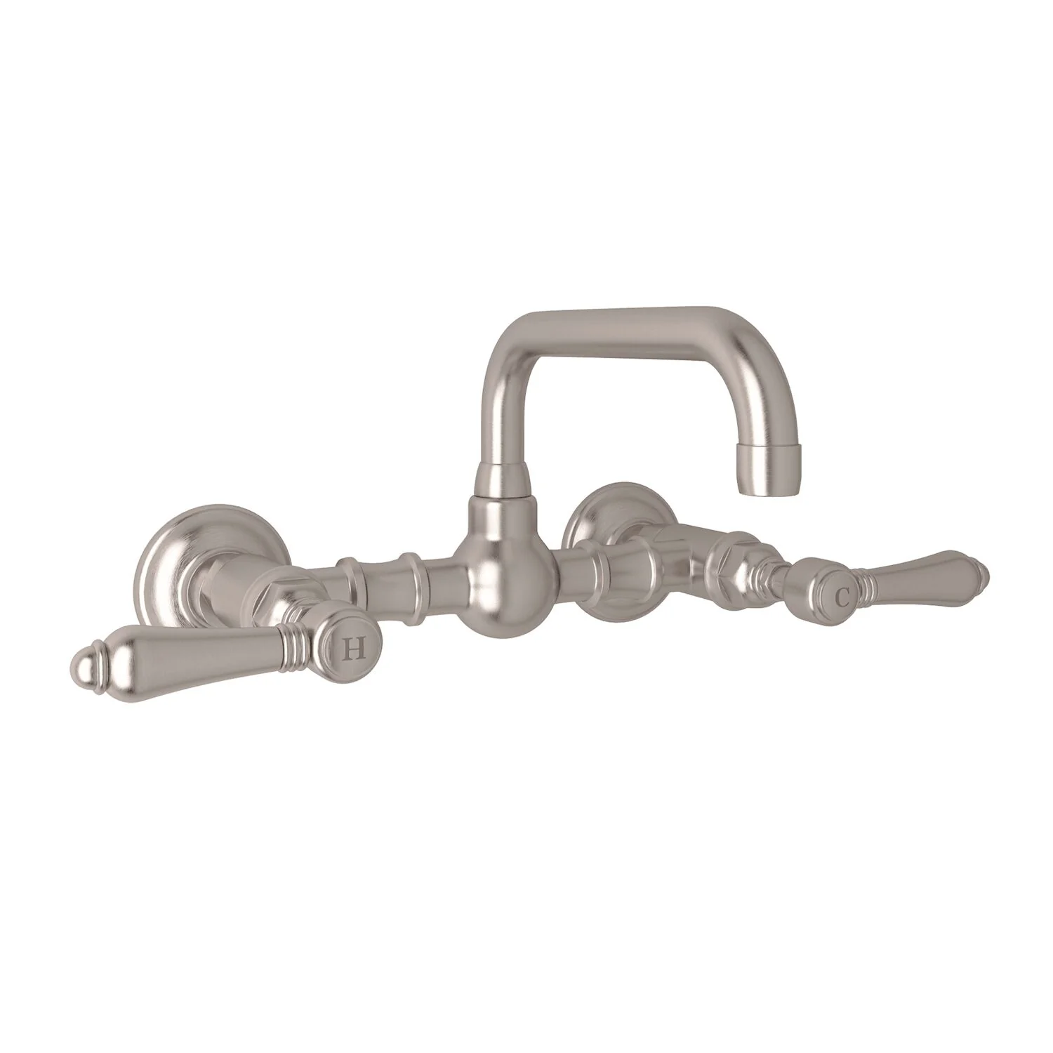 ACQUI® WALL MOUNT BRIDGE LAVATORY FAUCET WITH U-SPOUT (LEVER HANDLE) - Image 4
