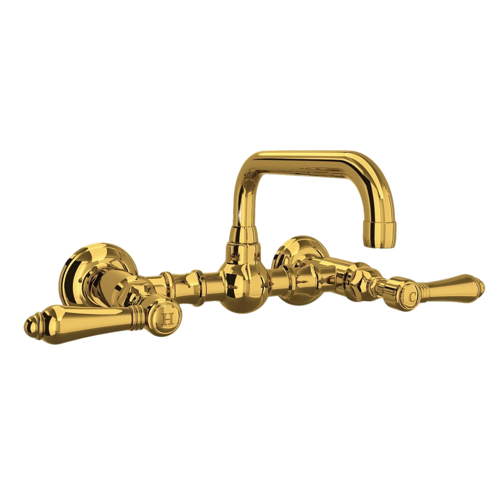 ACQUI® WALL MOUNT BRIDGE LAVATORY FAUCET WITH U-SPOUT (LEVER HANDLE) - Image 6