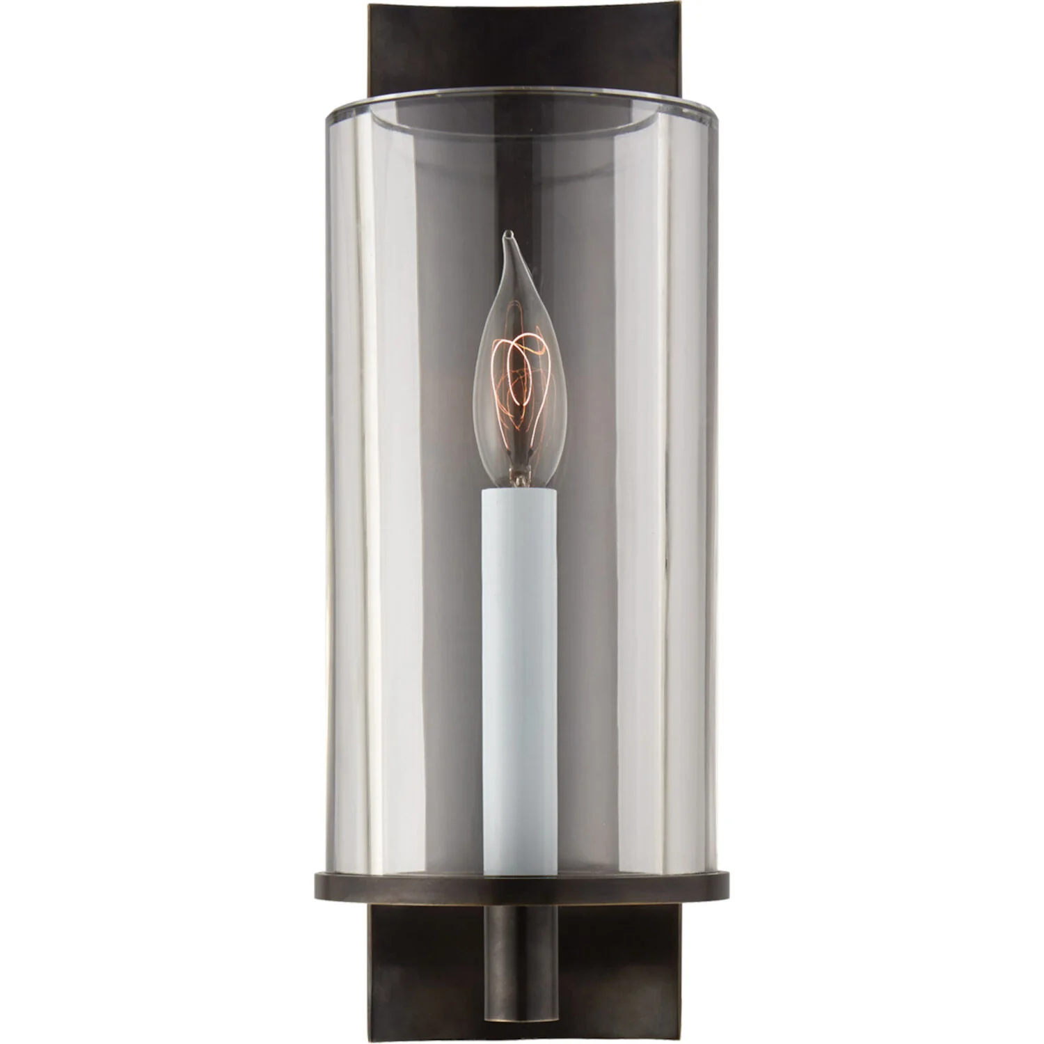 AERIN DEAUVILLE2 1-LIGHT 5-INCH WALL SCONCE LIGHT WITH CLEAR GLASS SHADE - Image 2