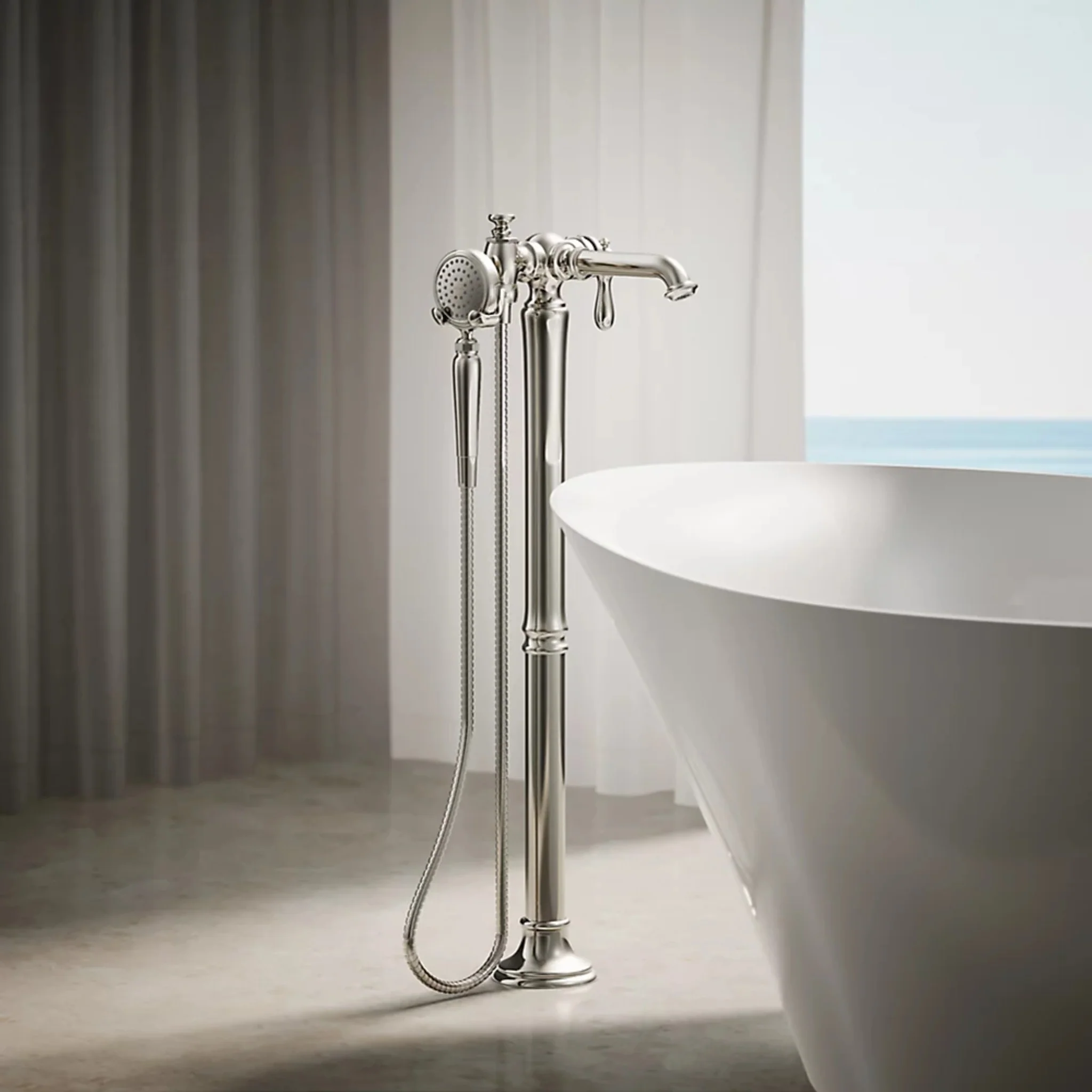 ARTIFACTS FLOOR MOUNT BATH FILLER TRIM WITH HANDSHOWER - Image 15