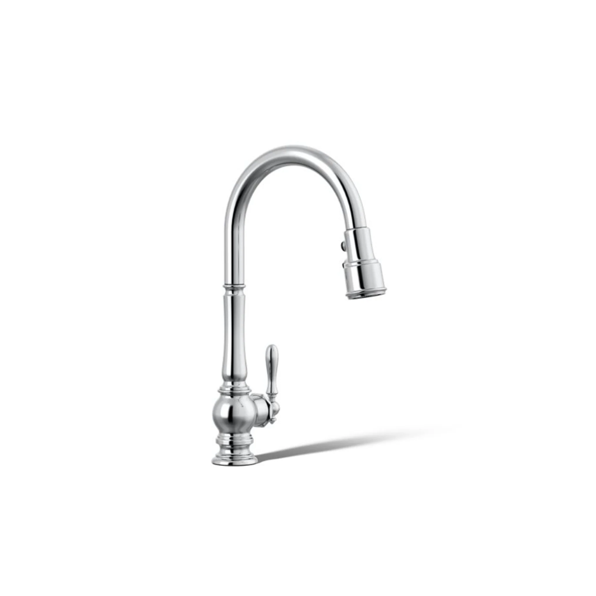 ARTIFACTS® PULL-DOWN KITCHEN SINK FAUCET WITH THREE-FUNCTION SPRAYHEAD