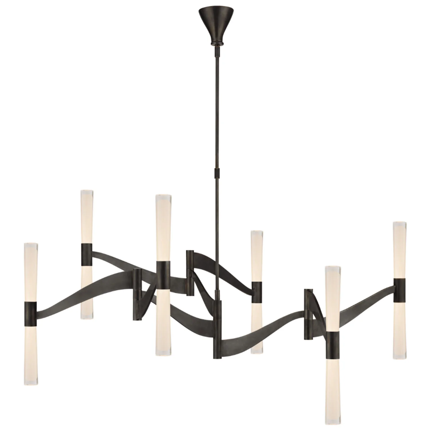 BRENTA 55-INCH GRANDE CHANDELIER WITH WHITE GLASS - Image 3