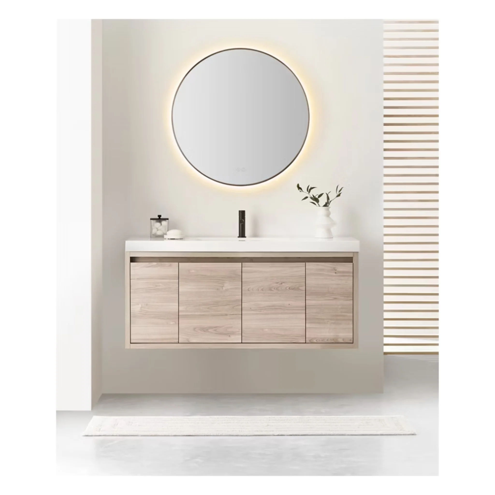 CADRE ROUND LED BACKLIT BATHROOM MIRROR (MULTIPLE SIZES) - Image 2