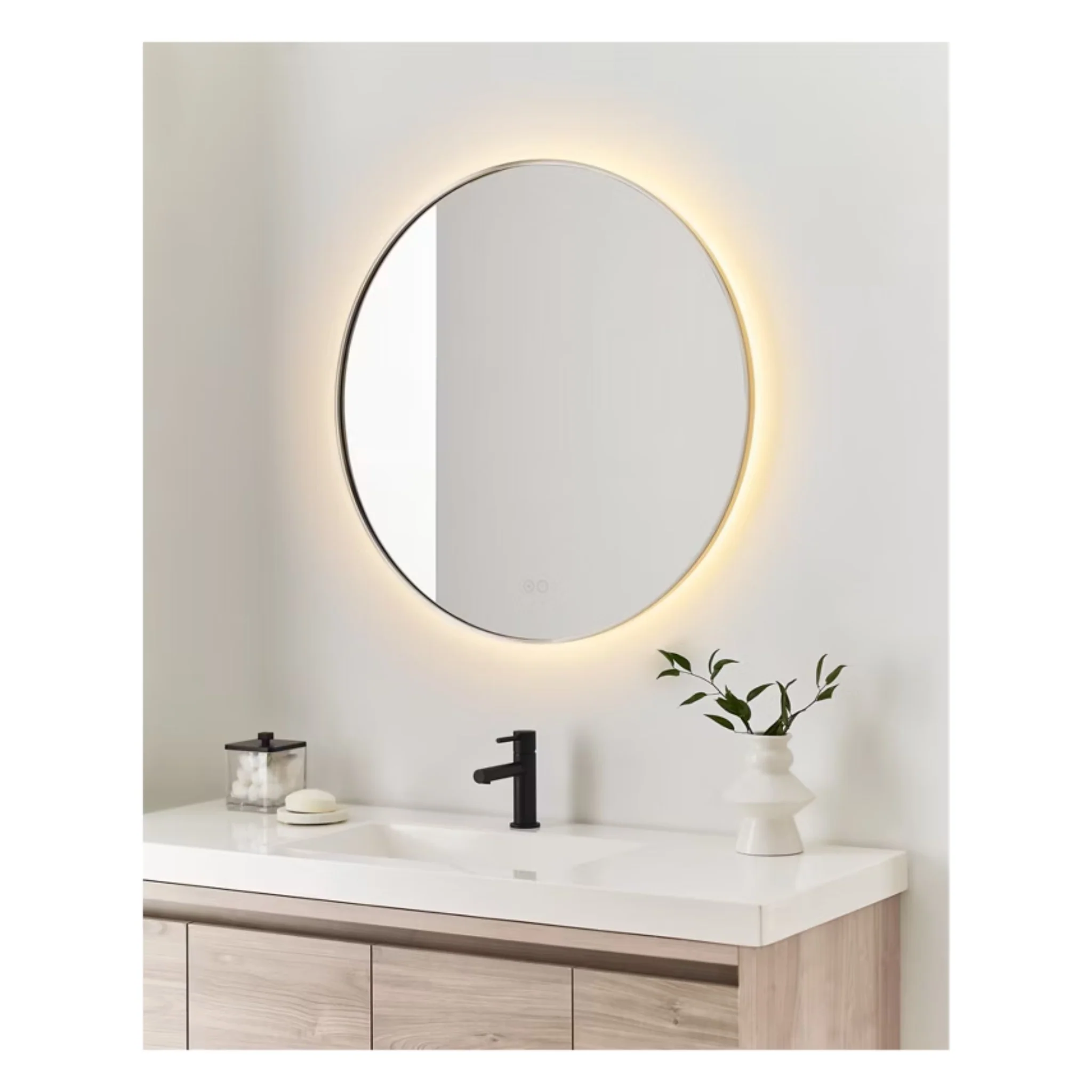 CADRE ROUND LED BACKLIT BATHROOM MIRROR (MULTIPLE SIZES) - Image 7