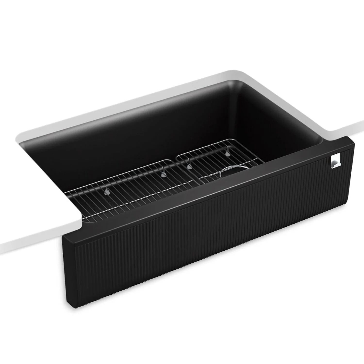 CAIRN 34" UNDERMOUNT SINGLE-BOWL FARMHOUSE KITCHEN SINK WITH FLUTED DESIGN