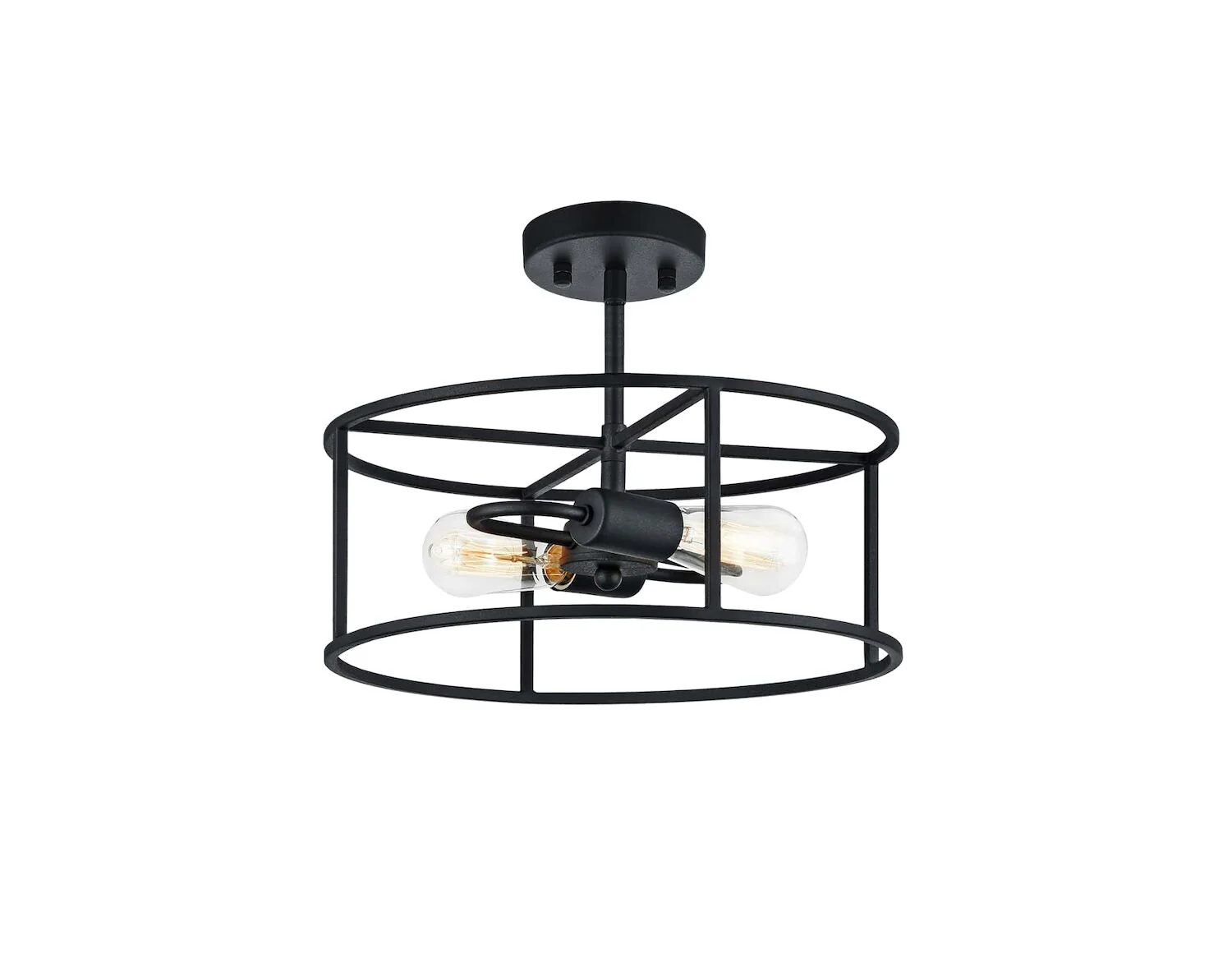 CANDID 2 LIGHT ROUND SEMI-FLUSH MOUNT