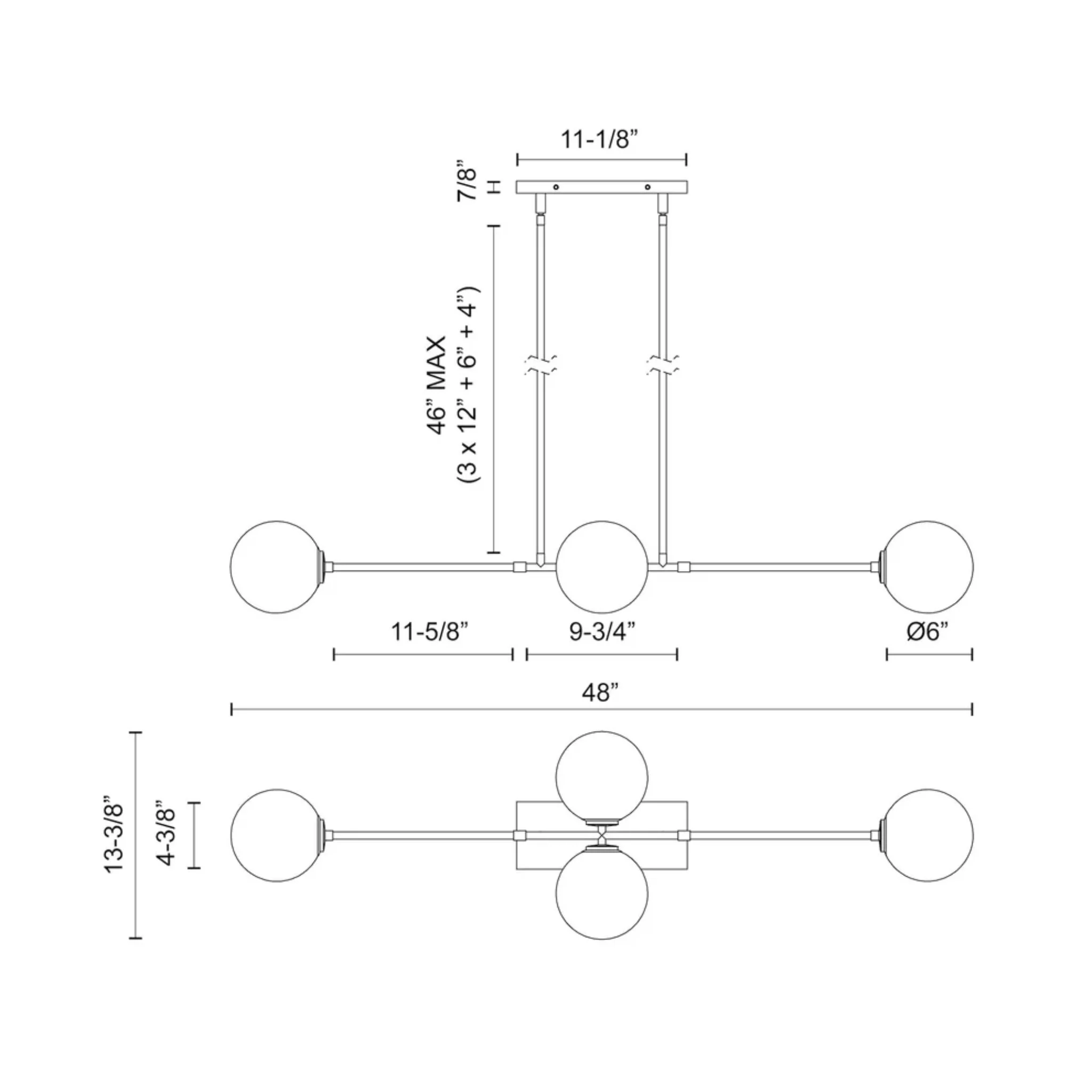 CASSIA 48-IN LINEAR PENDANT (MULTIPLE OPTIONS) - Image 9