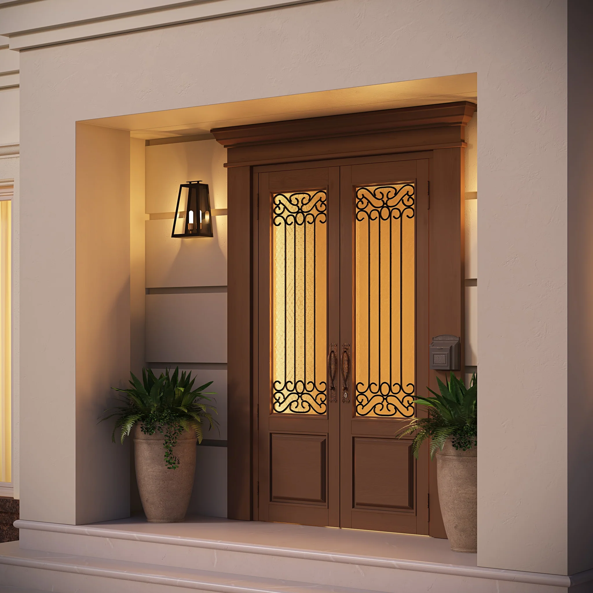 CHARLESTON TWO LIGHT EXTERIOR WALL SCONCE - Image 2