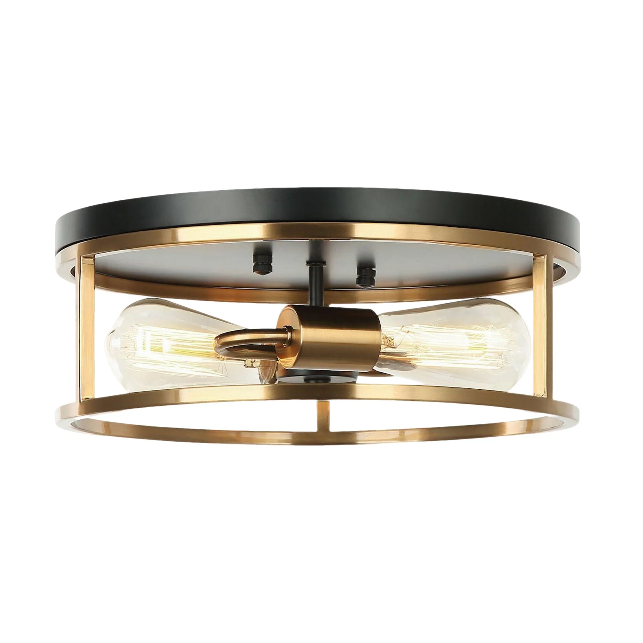 CLARKE 2 LIGHT ROUND FLUSH MOUNT