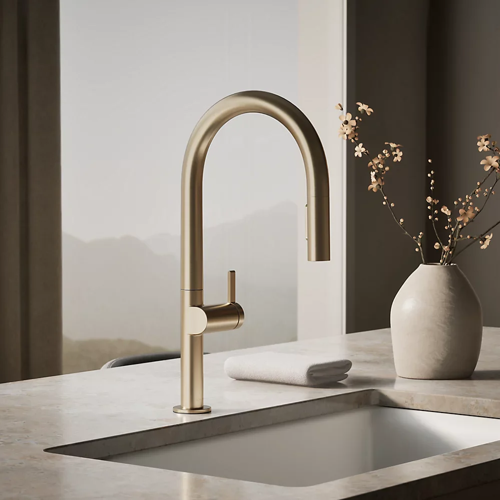 COMPONENTS® ARC SPOUT PULL-DOWN KITCHEN SINK FAUCET WITH TWO-FUNCTION SPRAYHEAD - Image 11