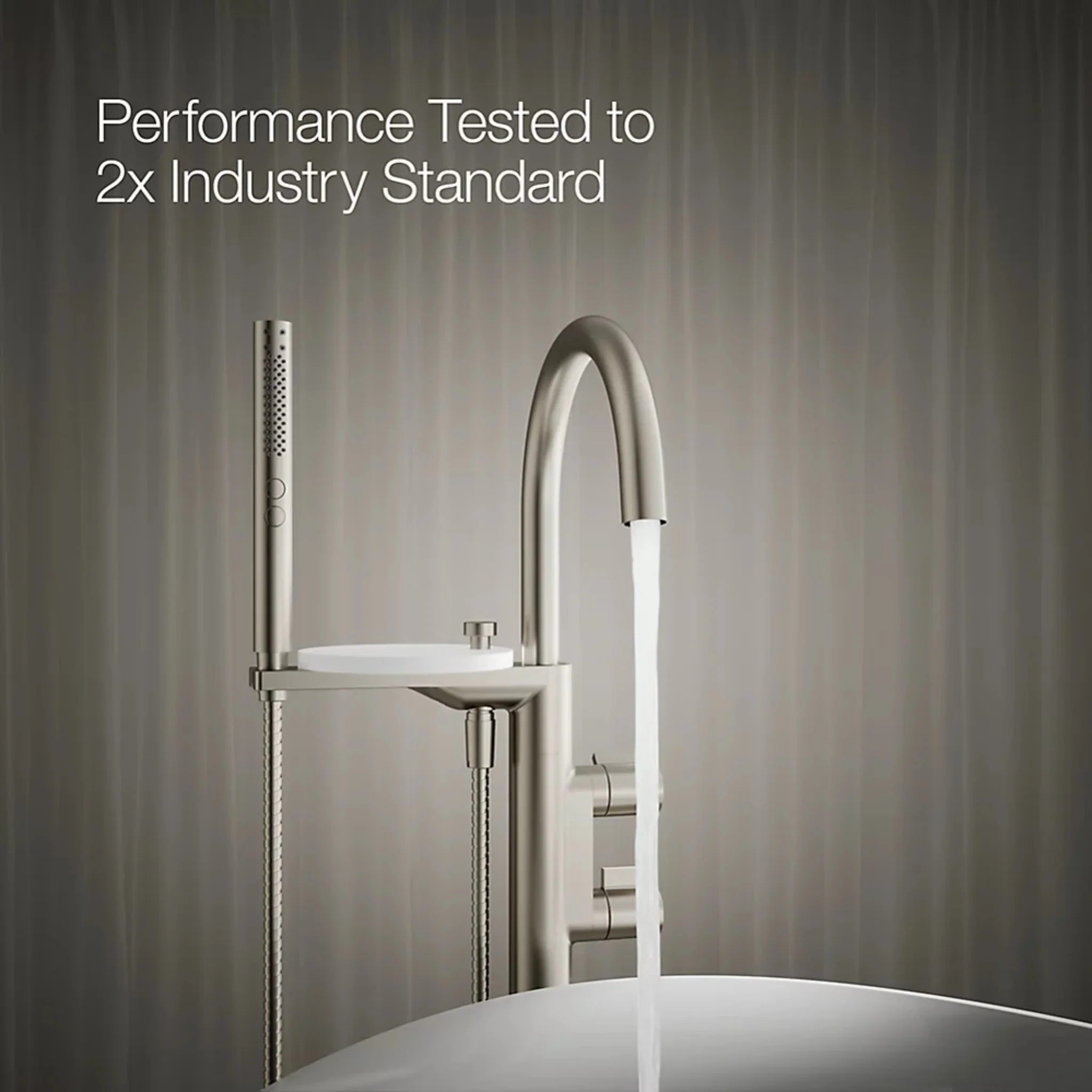 COMPONENTS FLOOR MOUNT BATH FILLER TRIM WITH LEVER HANDLES AND HANDSHOWER - Image 18