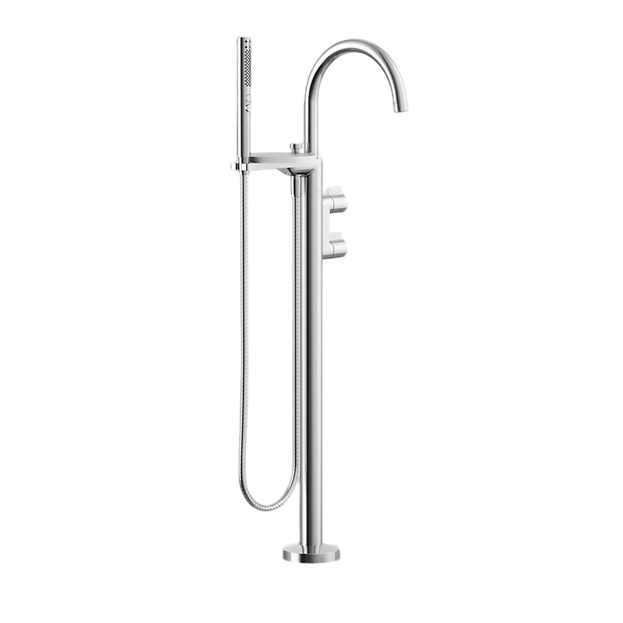 COMPONENTS FLOOR MOUNT BATH FILLER TRIM WITH LEVER HANDLES AND HANDSHOWER - Image 3