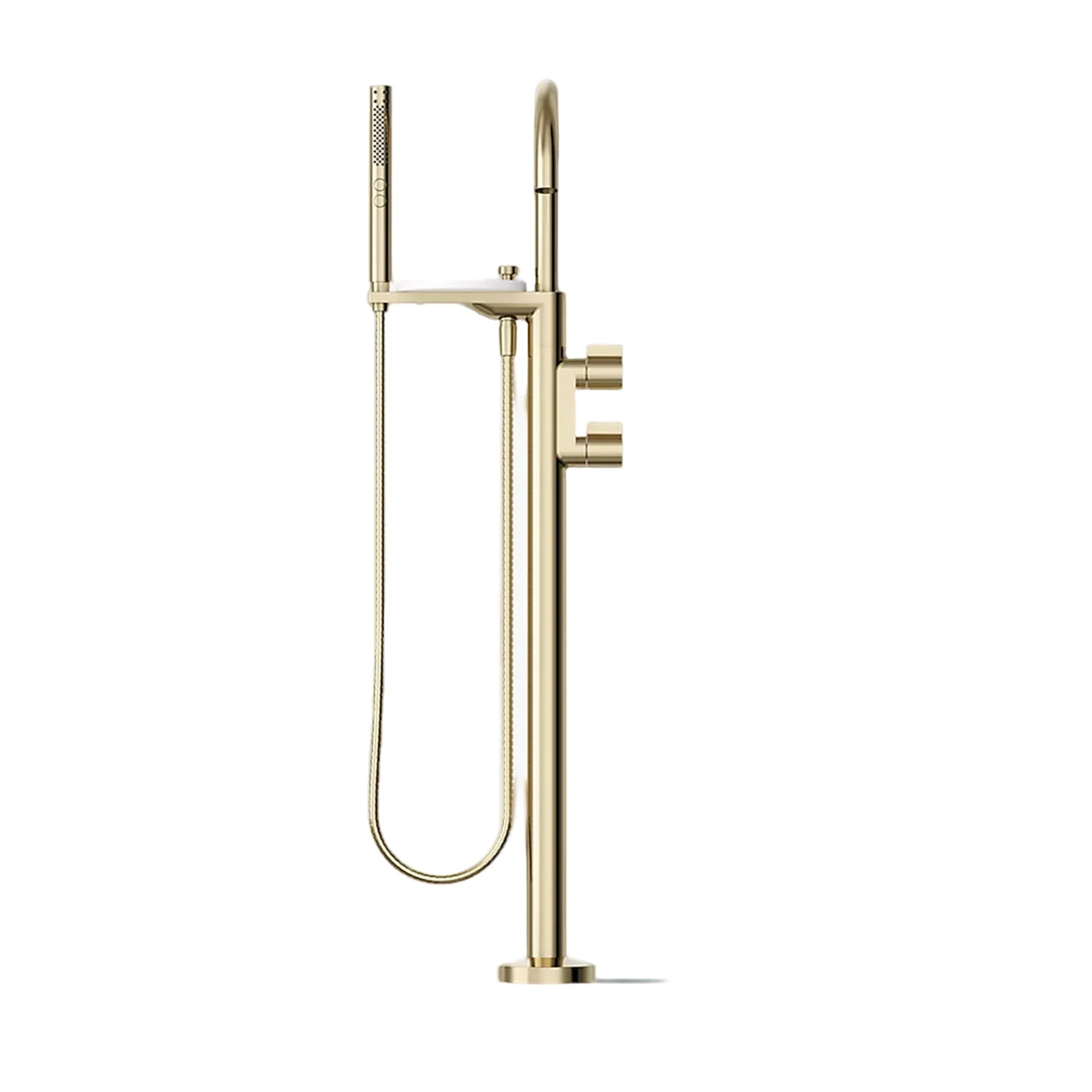 COMPONENTS FLOOR MOUNT BATH FILLER TRIM WITH LEVER HANDLES AND HANDSHOWER - Image 41
