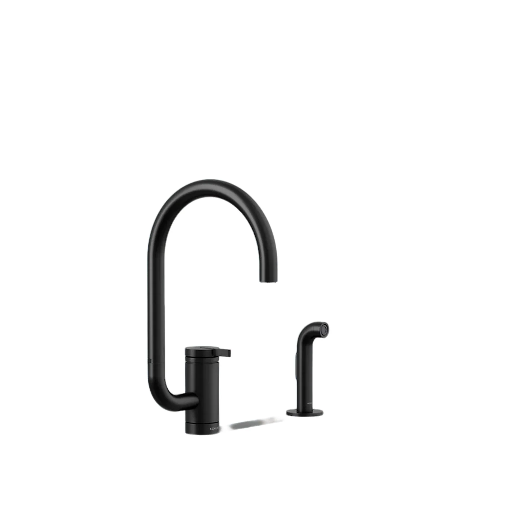 COMPONENTS® SINGLE-HANDLE KITCHEN SINK FAUCET WITH TWO-FUNCTION EXTENDED-REACH ARC SPOUT AND SIDE SPRAYER