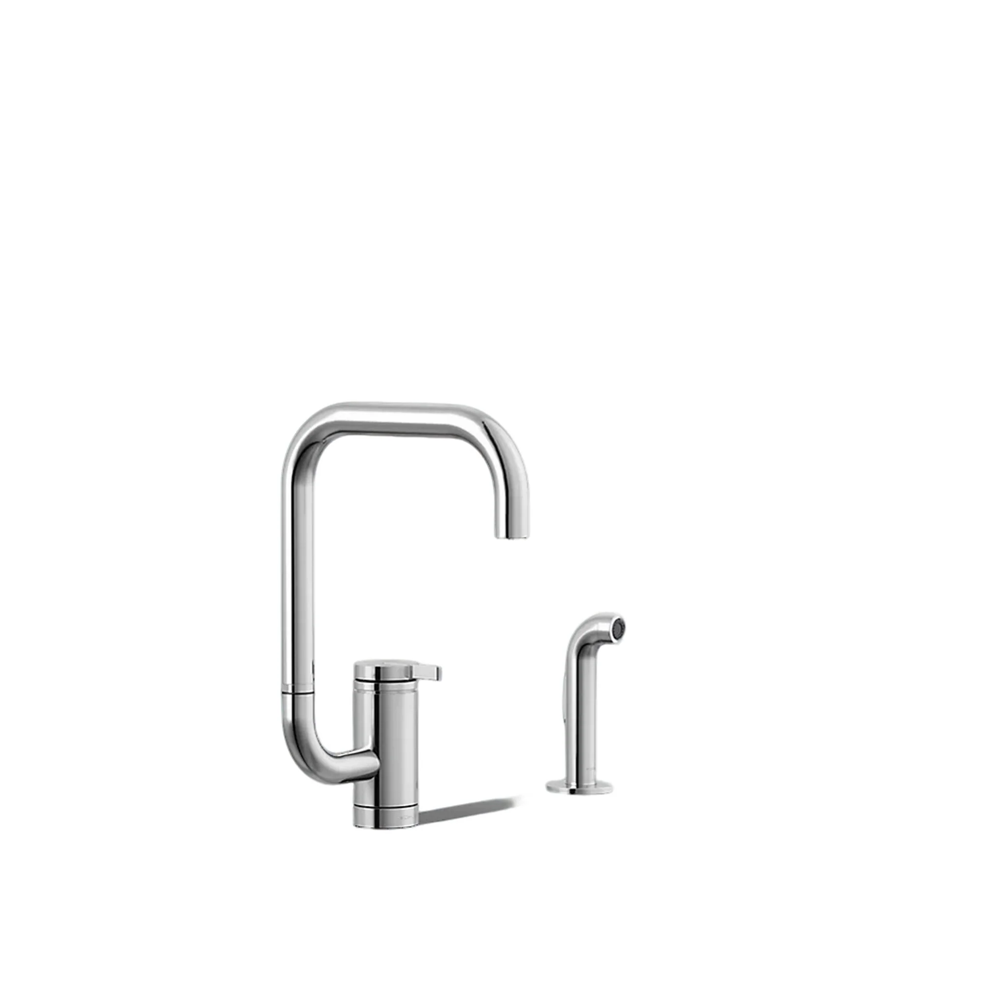 COMPONENTS® SINGLE-HANDLE KITCHEN SINK FAUCET WITH TWO-FUNCTION EXTENDED-REACH SQUARE SPOUT AND SIDE SPRAYER - Image 3