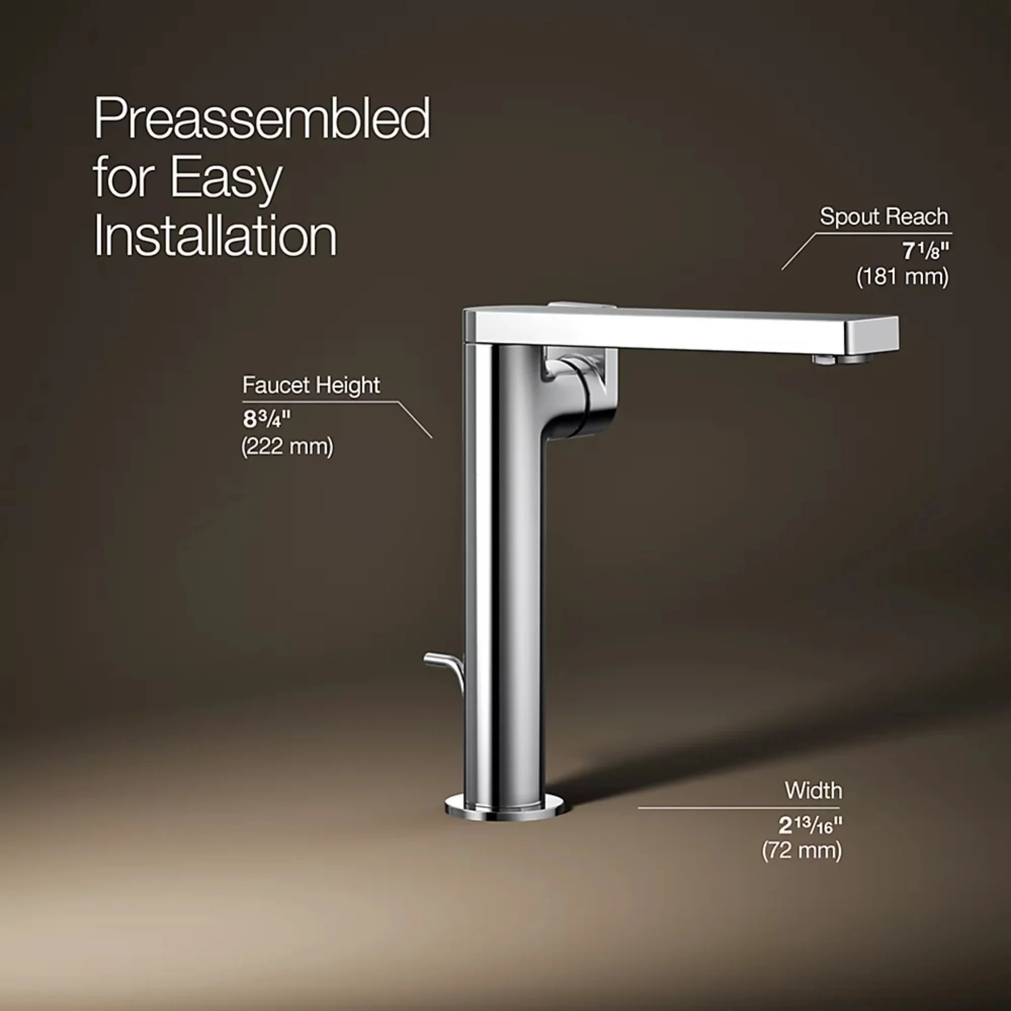 COMPOSED TALL SINGLE-HANDLE BATHROOM SINK FAUCET WITH LEVER HANDLE - Image 31