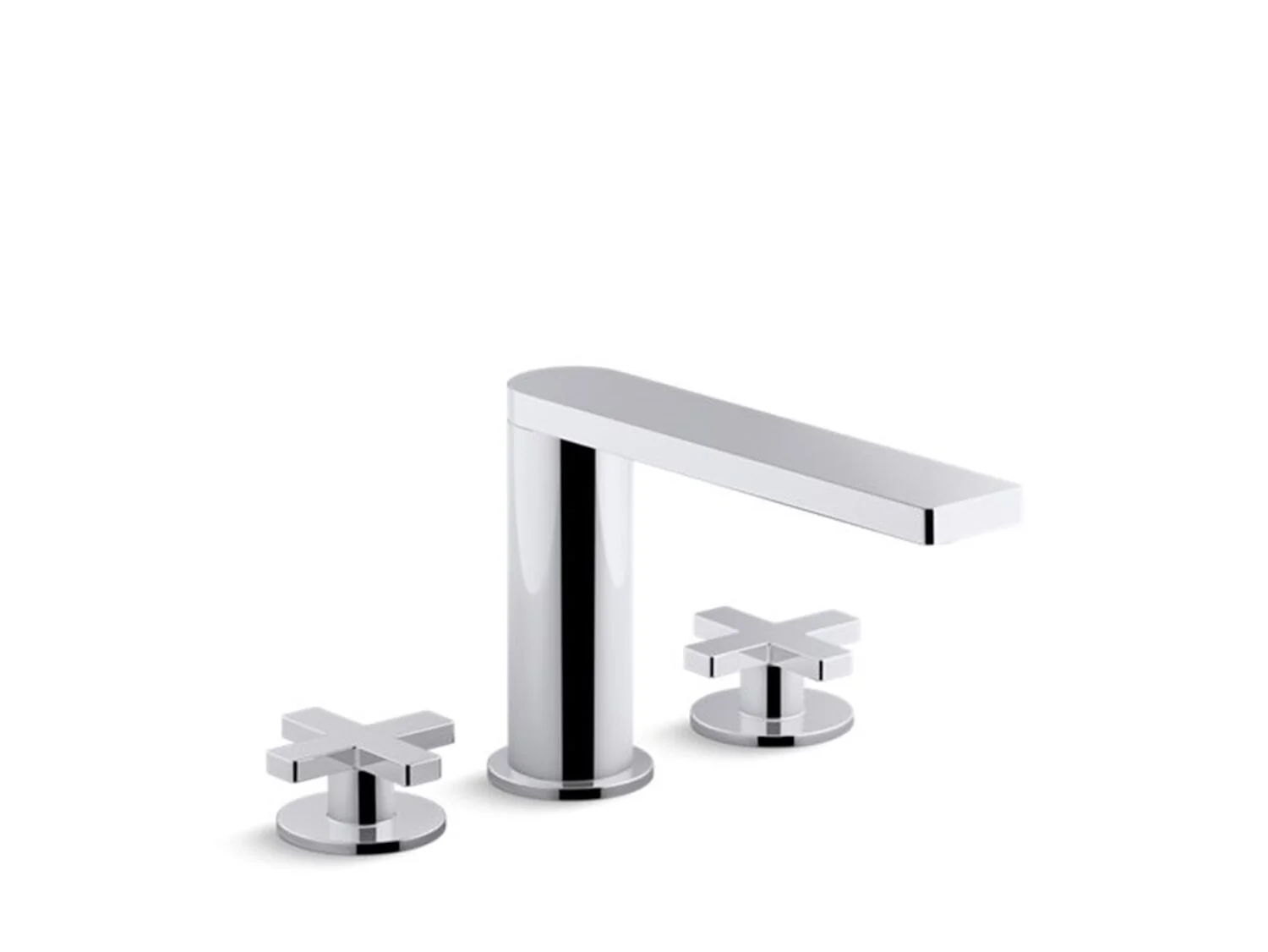 COMPOSED WIDESPREAD BATHROOM SINK FAUCET WITH CROSS HANDLES - Image 4
