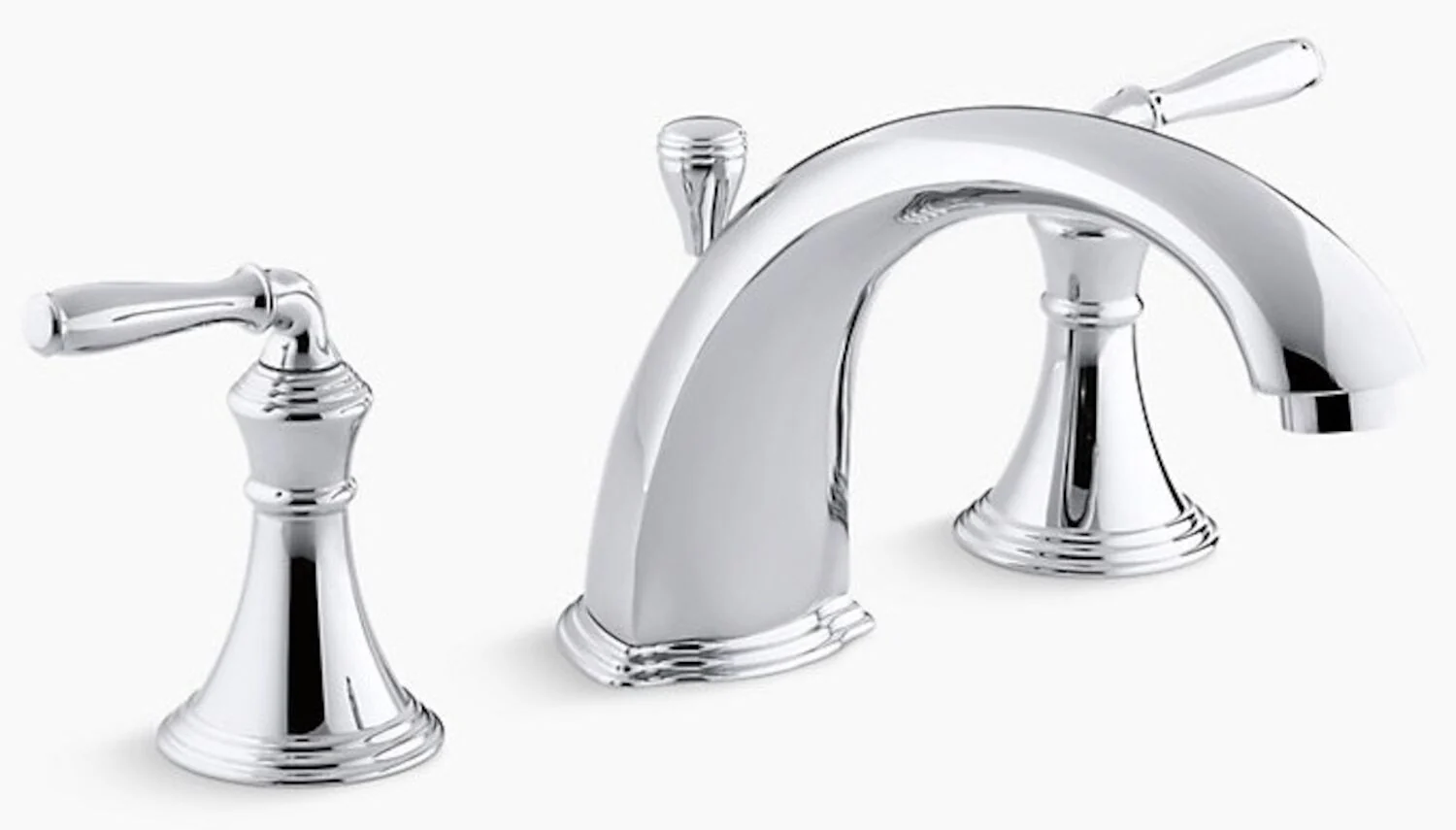 DEVONSHIRE® DECK-/RIM-MOUNT BATH FAUCET TRIM FOR HIGH-FLOW VALVE WITH 8-15/16-INCH DIVERTER SPOUT AND LEVER HANDLES - Image 3