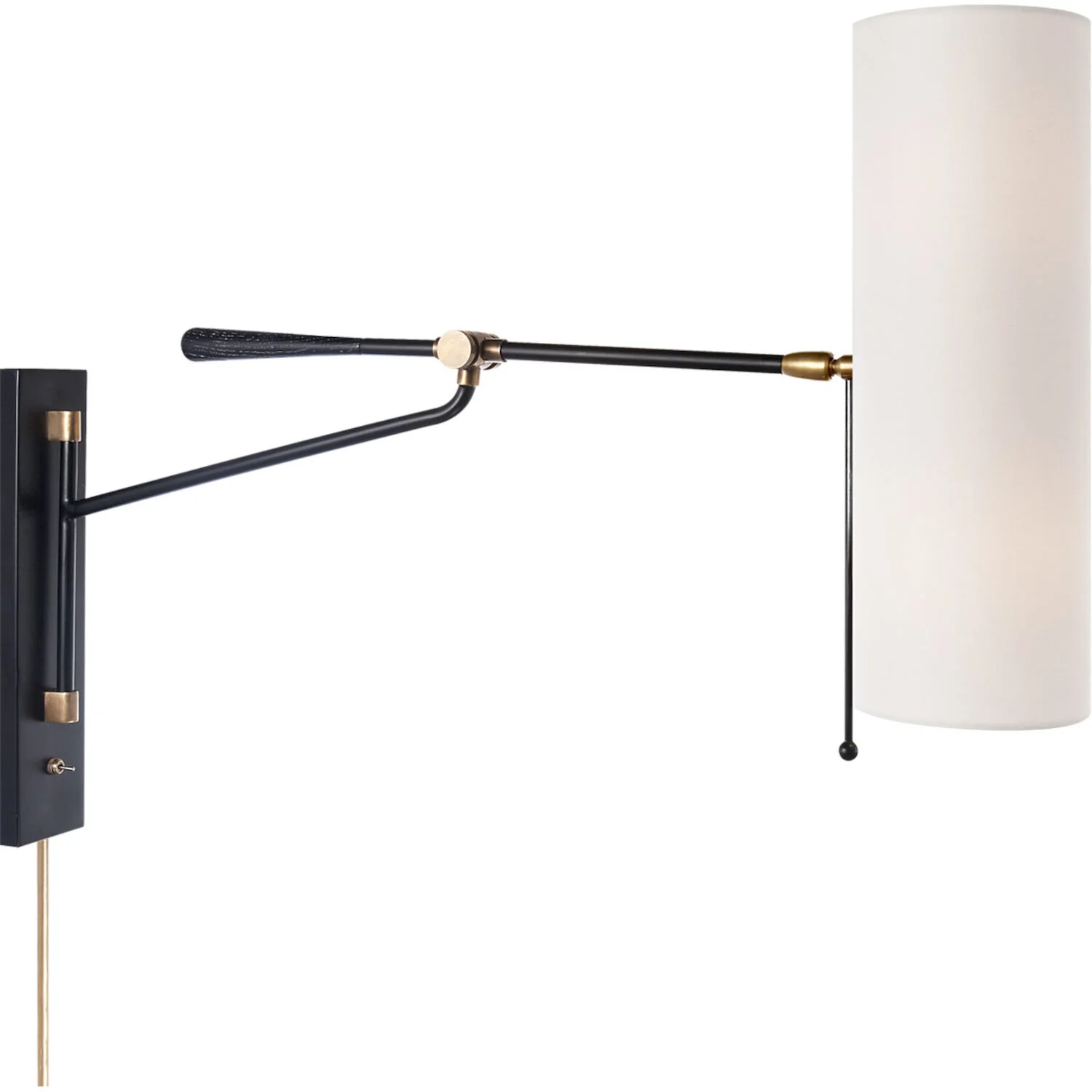 FRANKFORT 2-LIGHT 6-INCH ARTICULATING WALL LIGHT WITH LINEN SHADE