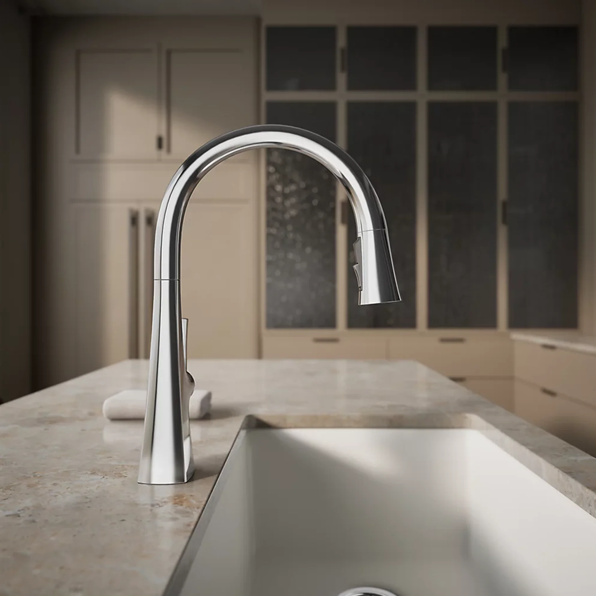 GRAZE® PULL-DOWN KITCHEN SINK FAUCET WITH THREE-FUNCTION SPRAYHEAD - Image 7
