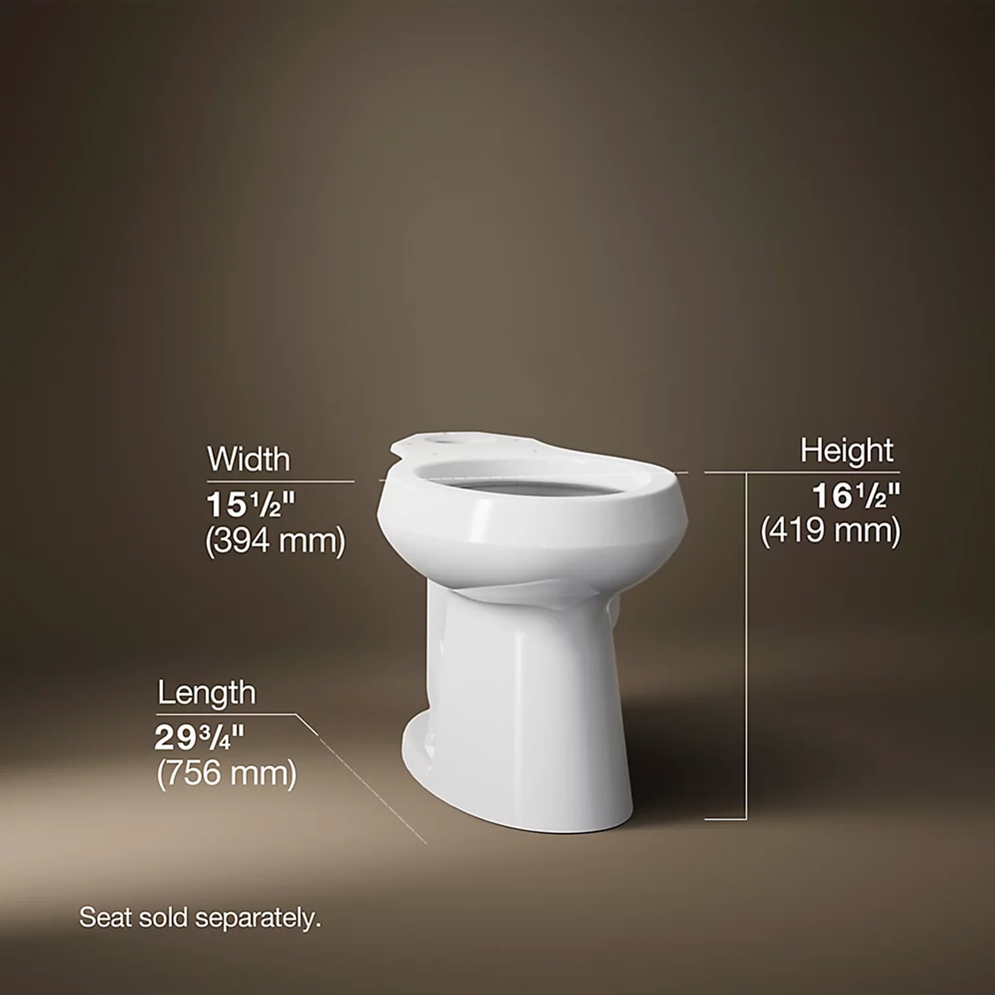 HIGHLINE COMFORT HEIGHT ELONGATED TOILET BOWL ONLY - Image 5