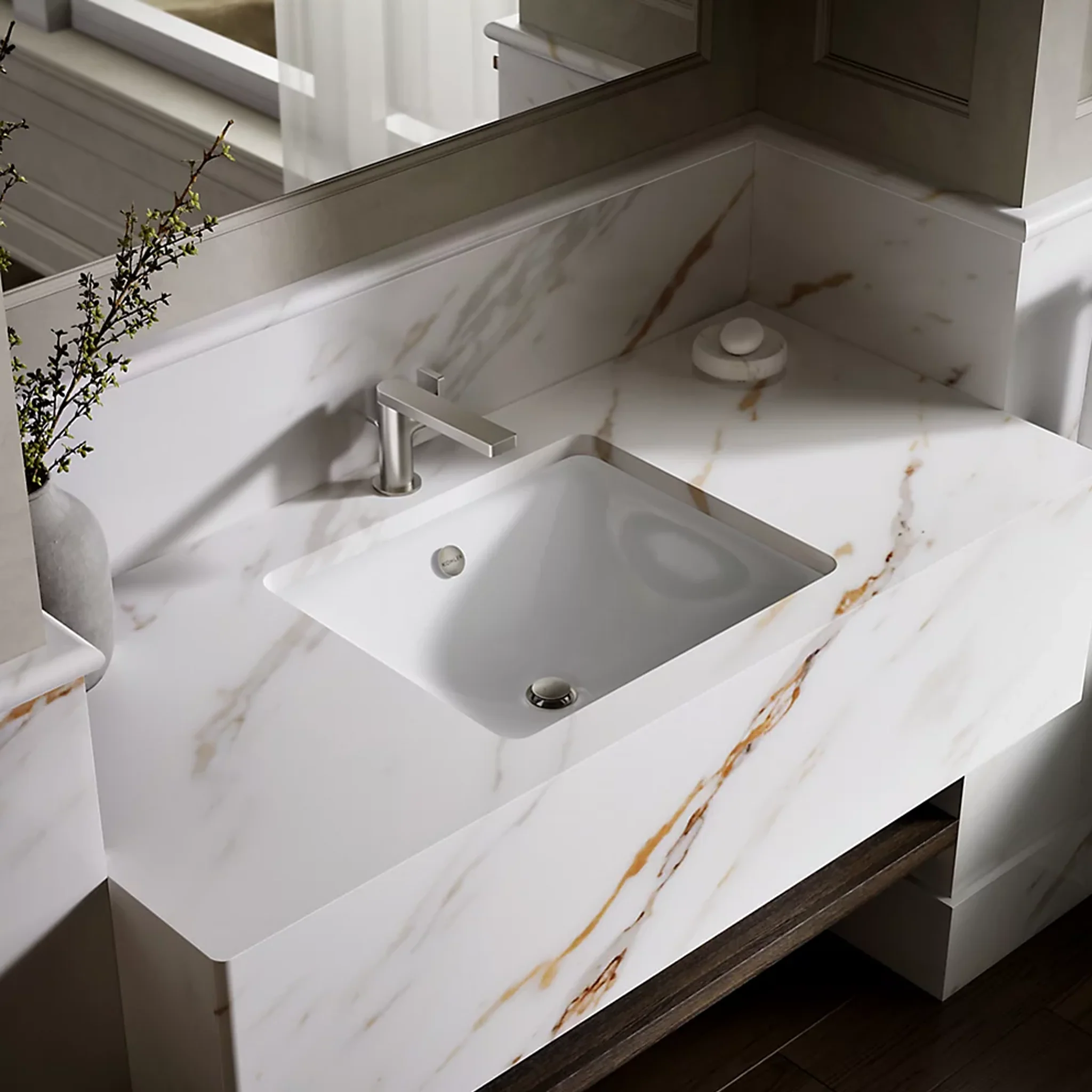 IRON PLAINS® DROP IN/UNDERMOUNT BATHROOM SINK - Image 2