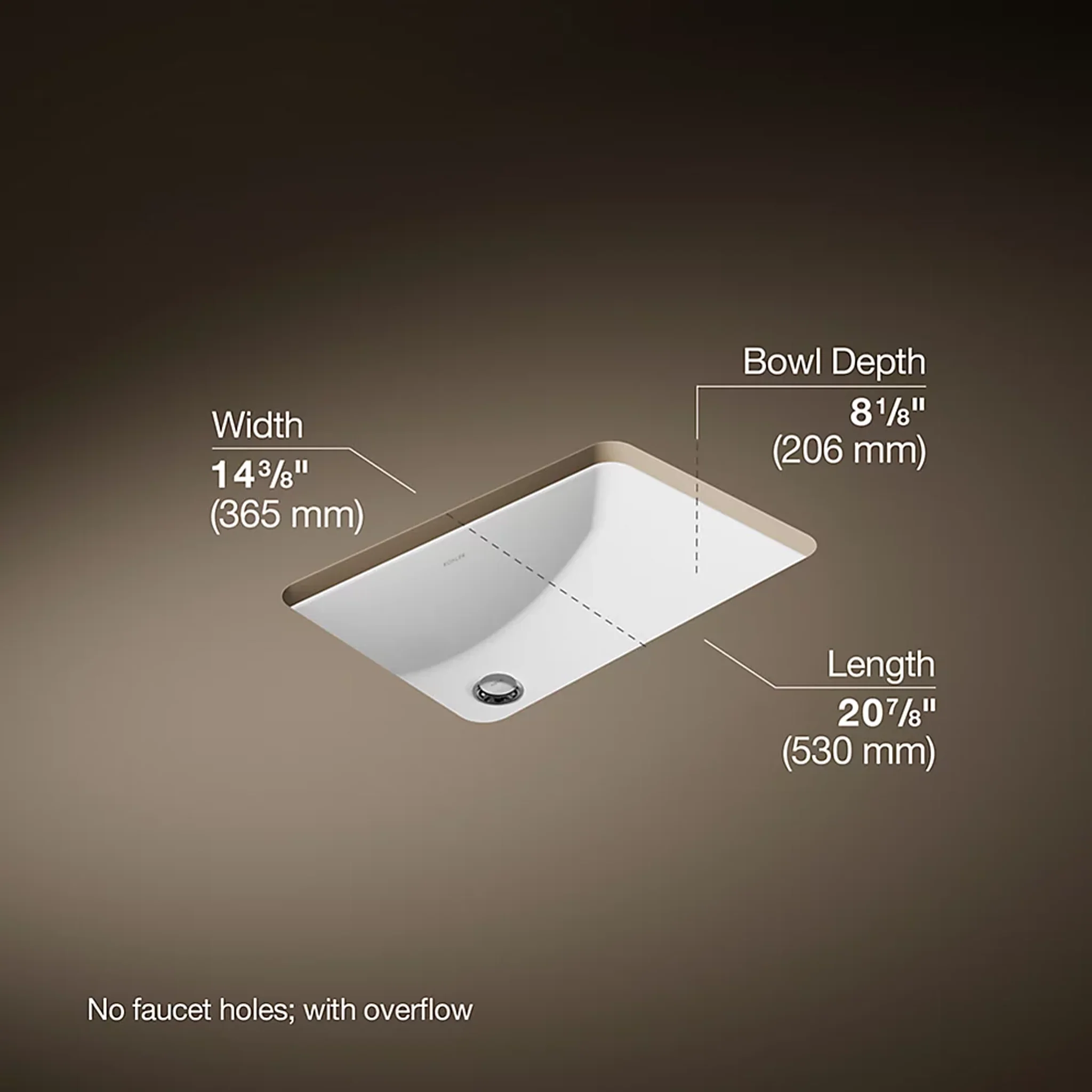 LADENA® 21-INCH UNDERMOUNT BATHROOM SINK - Image 8