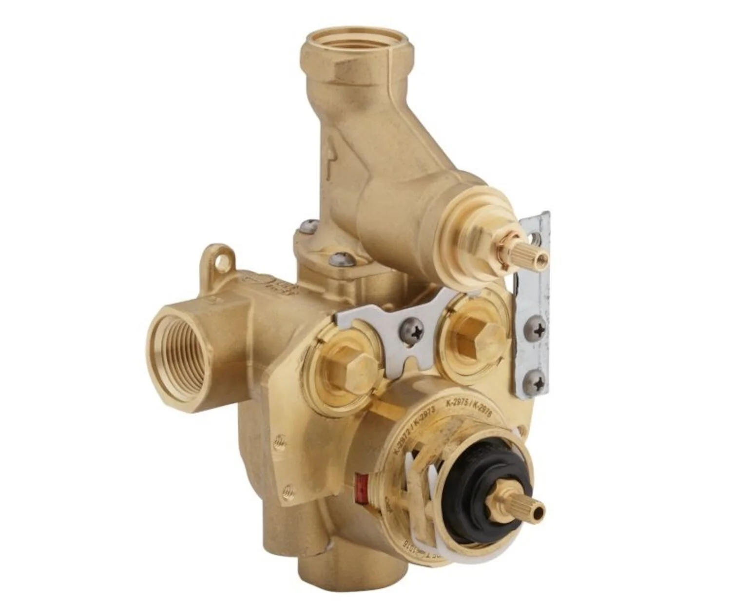 MASTERSHOWER® XVII 3/4-INCH STACKED THERMOSTATIC VALVE WITH INTEGRAL VOLUME CONTROL AND STOPS