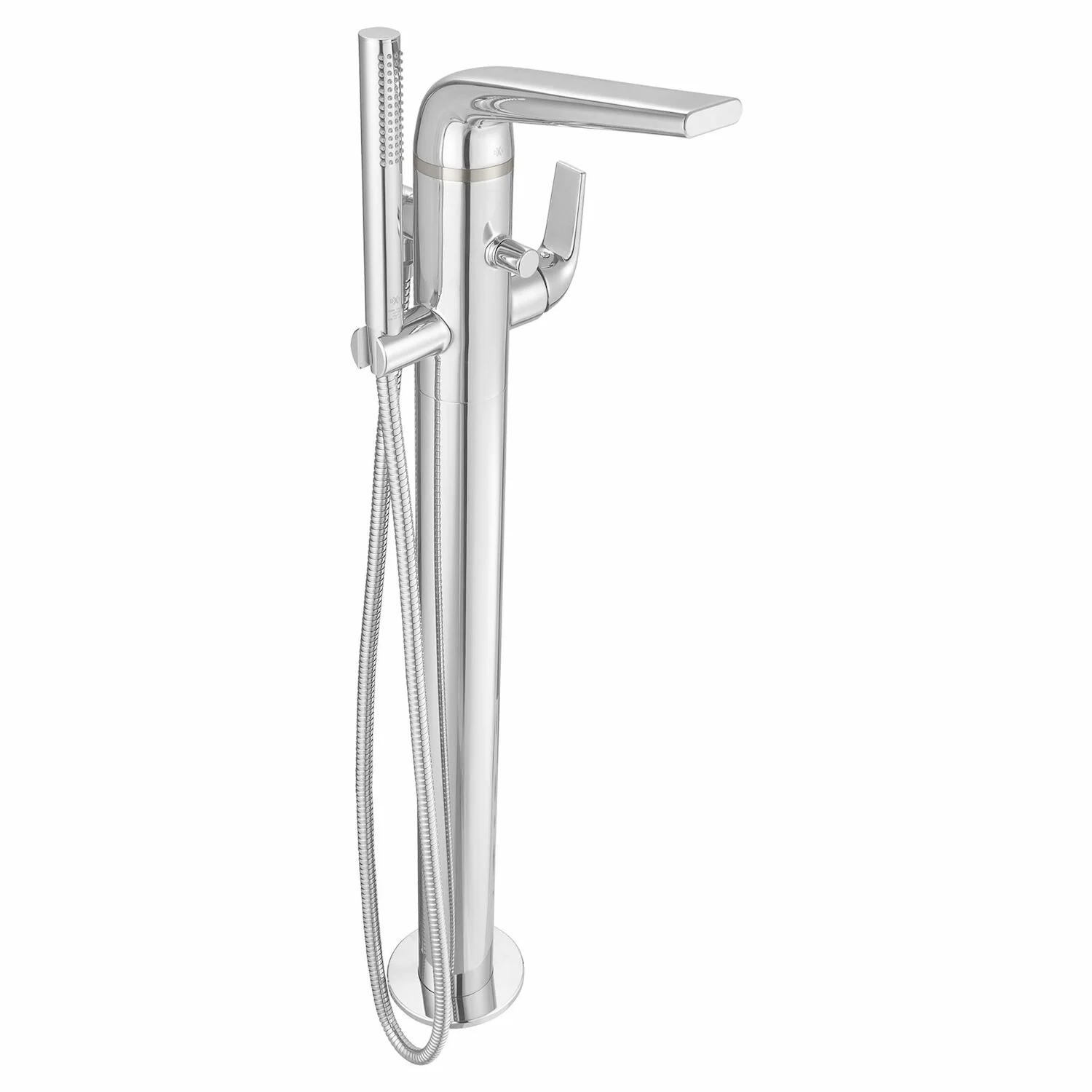MODULUS SINGLE HANDLE FLOOR MOUNT BATHTUB FILLER WITH HAND SHOWER AND LEVER HANDLE - Image 2