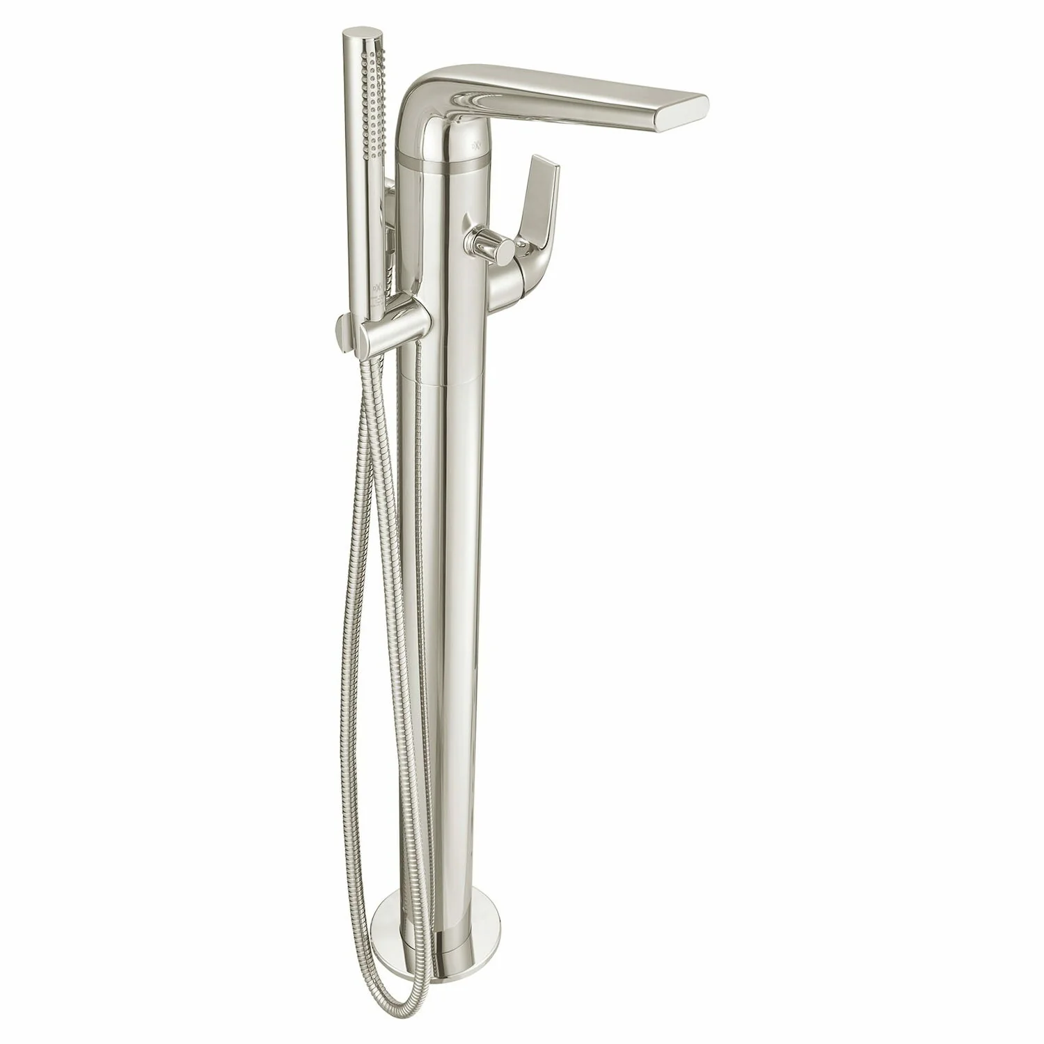 MODULUS SINGLE HANDLE FLOOR MOUNT BATHTUB FILLER WITH HAND SHOWER AND LEVER HANDLE - Image 3