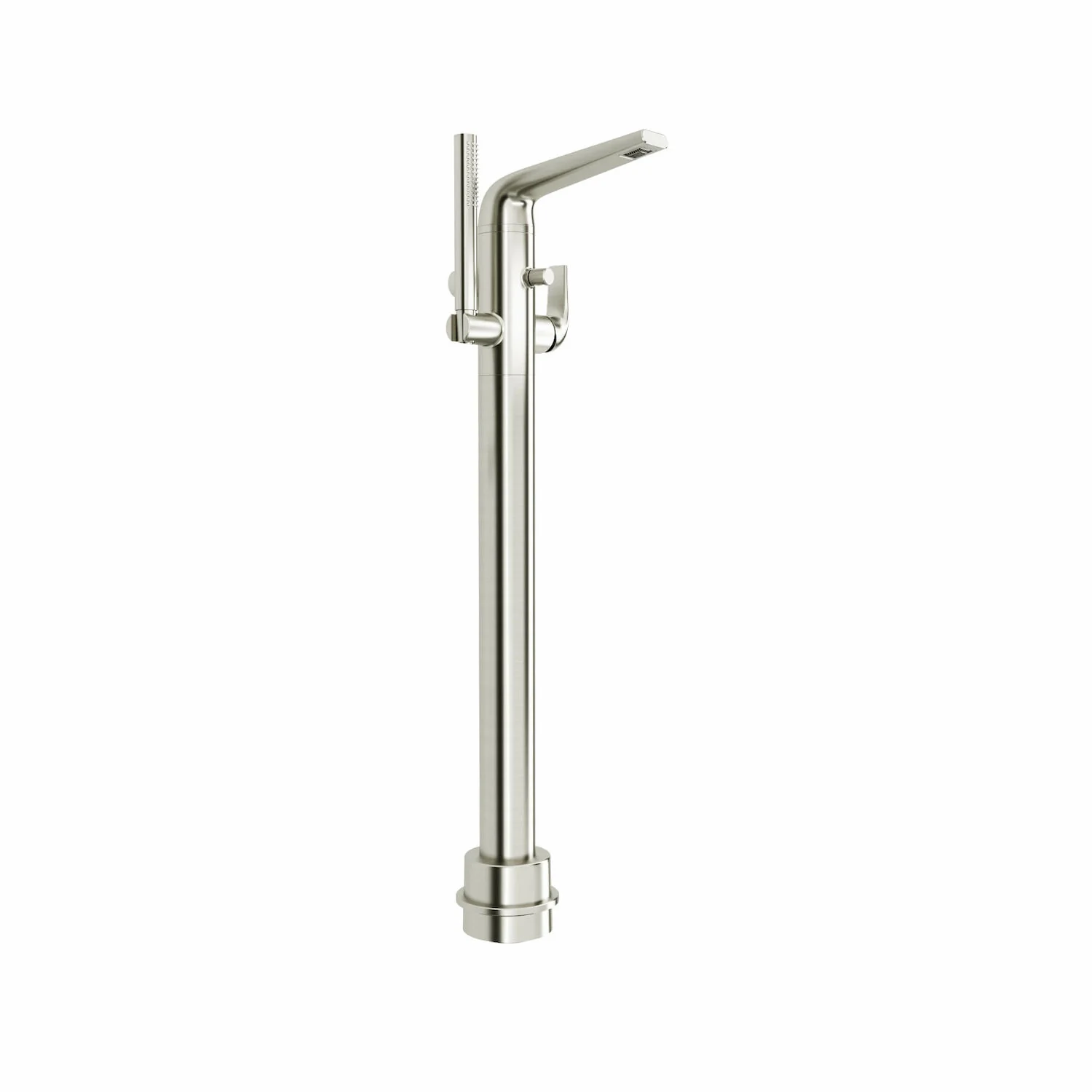 MODULUS SINGLE HANDLE FLOOR MOUNT BATHTUB FILLER WITH HAND SHOWER AND LEVER HANDLE - Image 4