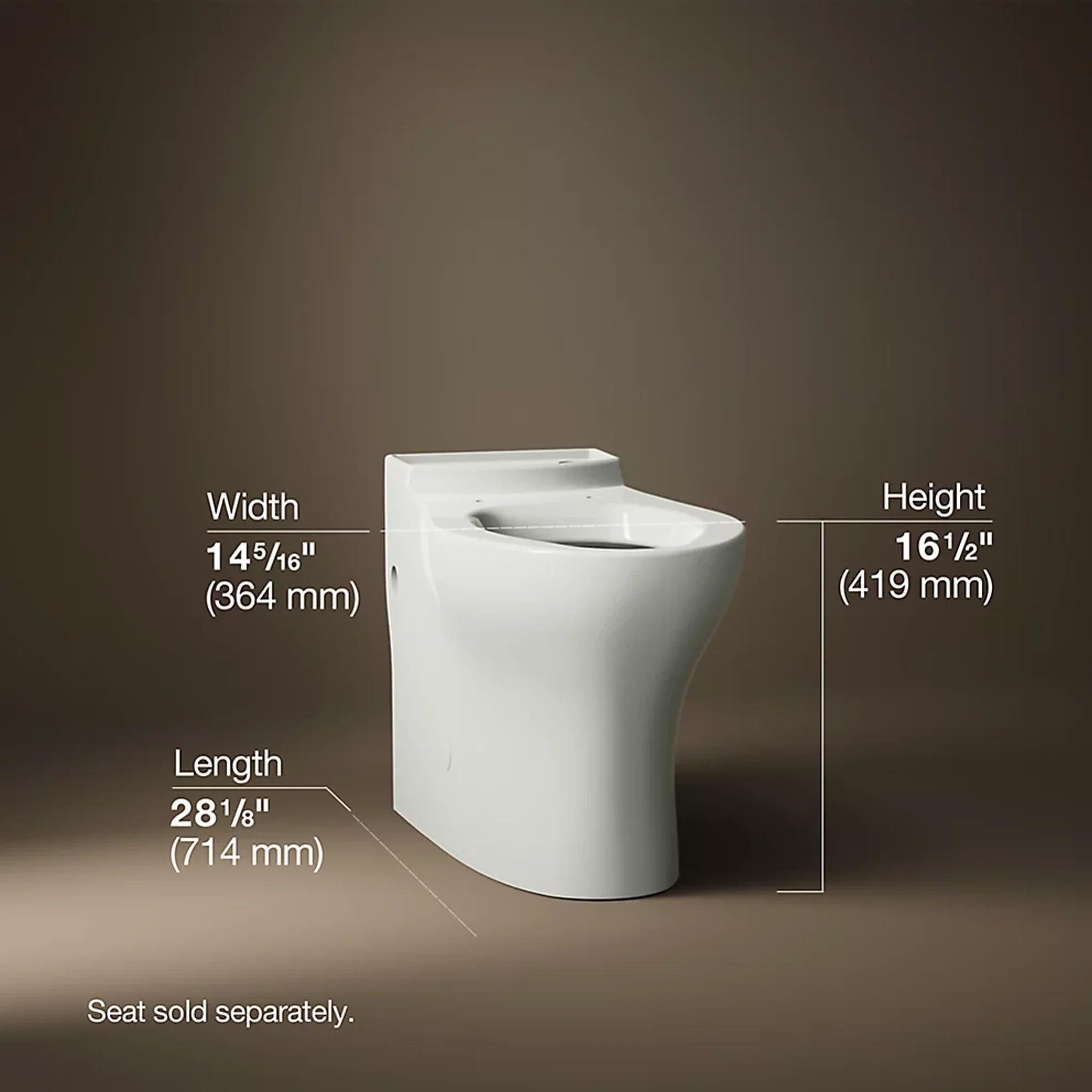 PERSUADE TWO-PIECE COMFORT HEIGHT ELONGATED TOILET BOWL ONLY - Image 7