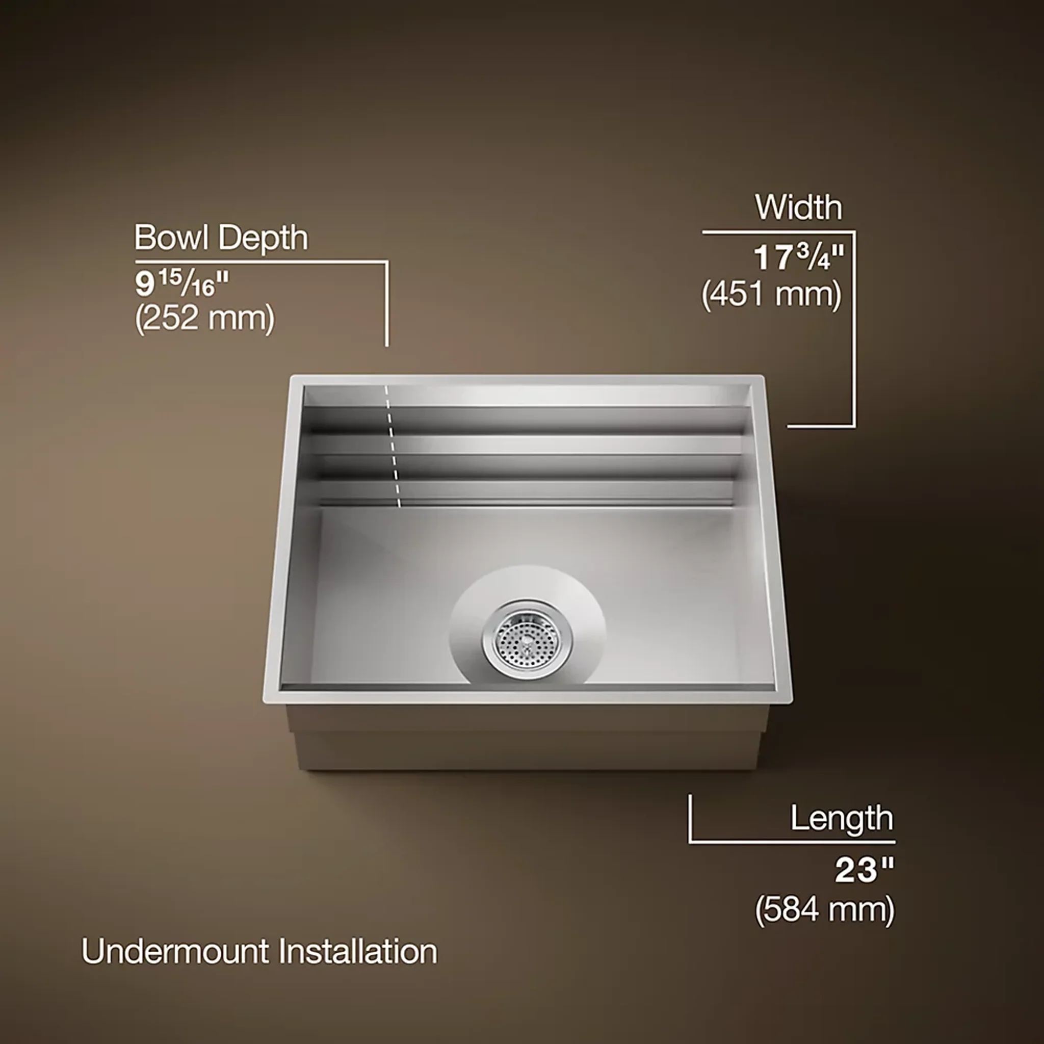 PROLIFIC® 23-INCH SINGLE-BOWL KITCHEN SINK - Image 3