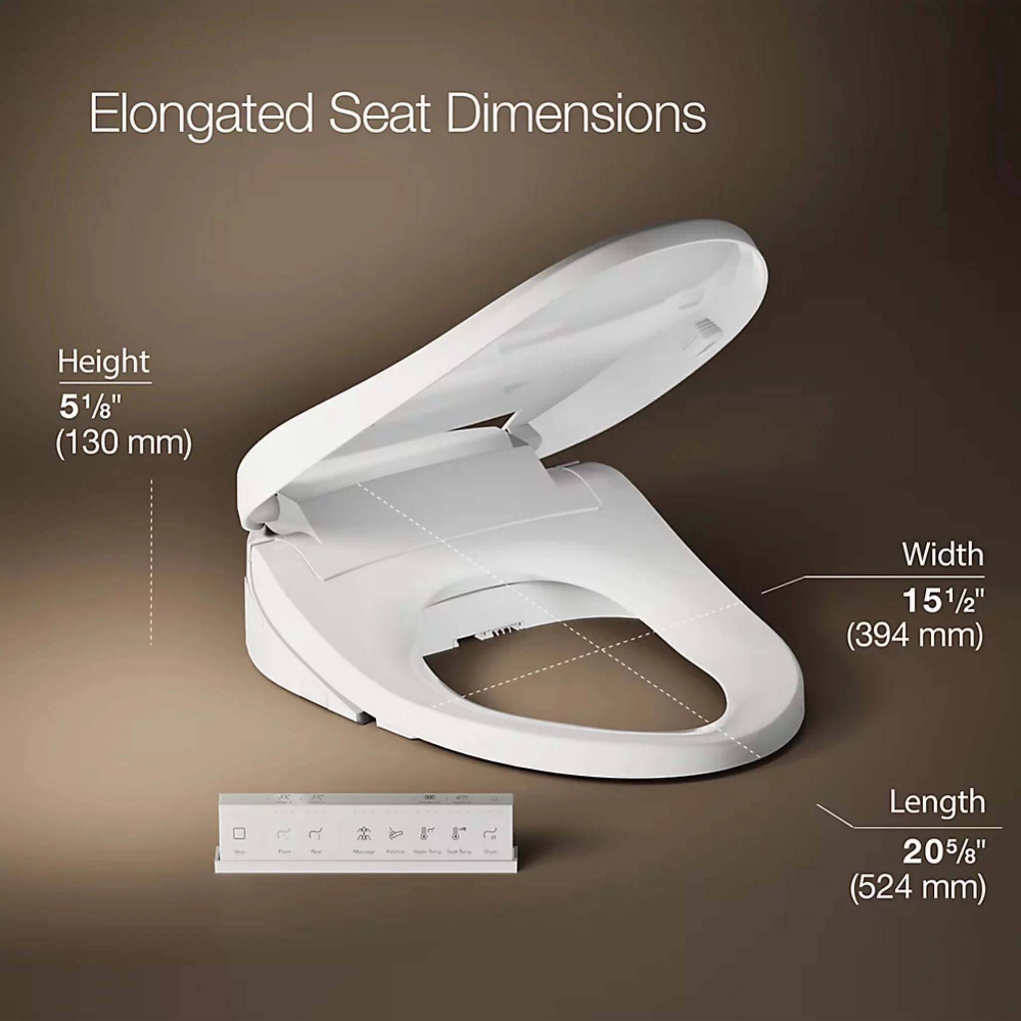 PUREWASH® E820 ELONGATED BIDET TOILET SEAT WITH REMOTE CONTROL - Image 8