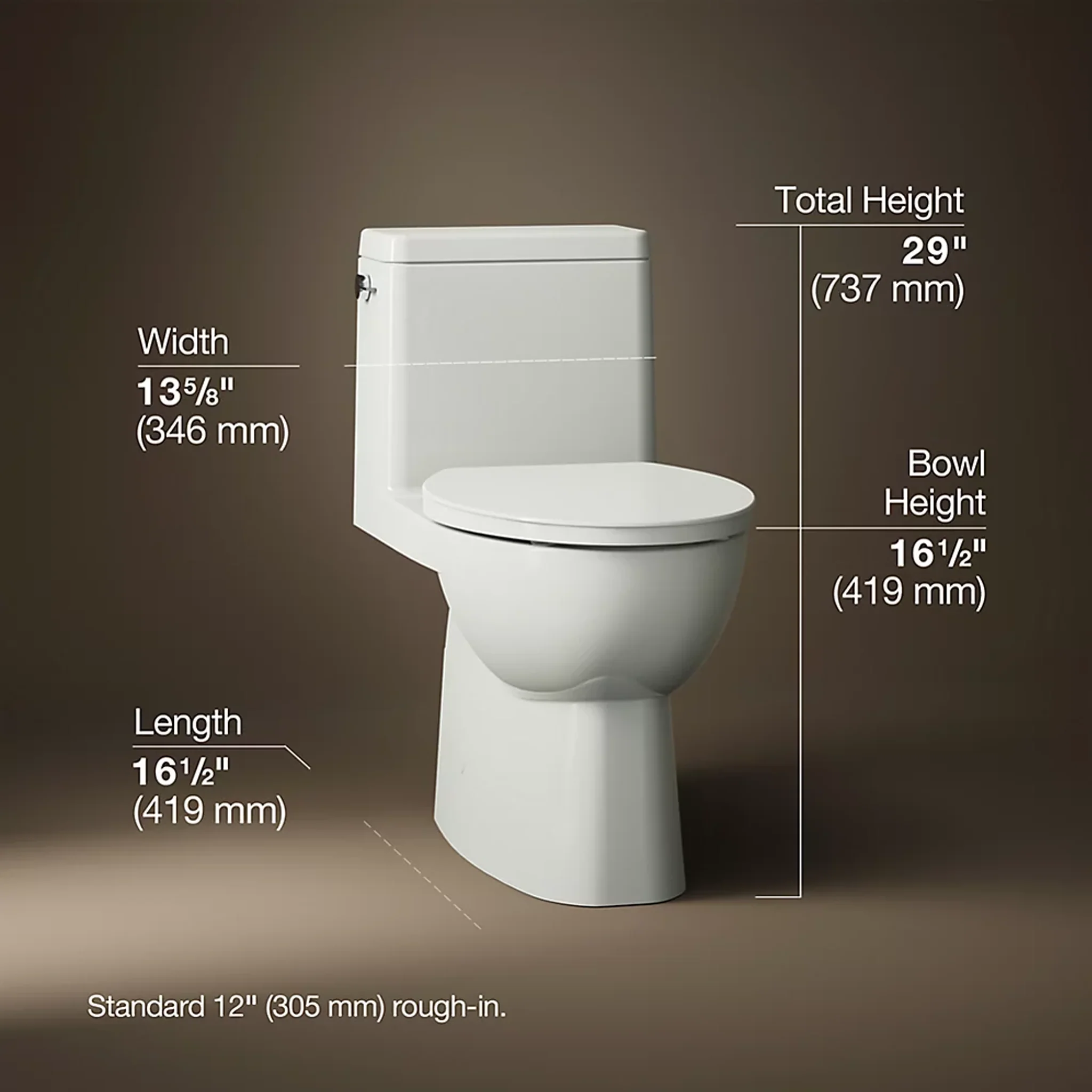 REACH COMFORT HEIGHT ONE-PIECE TOILET - Image 7