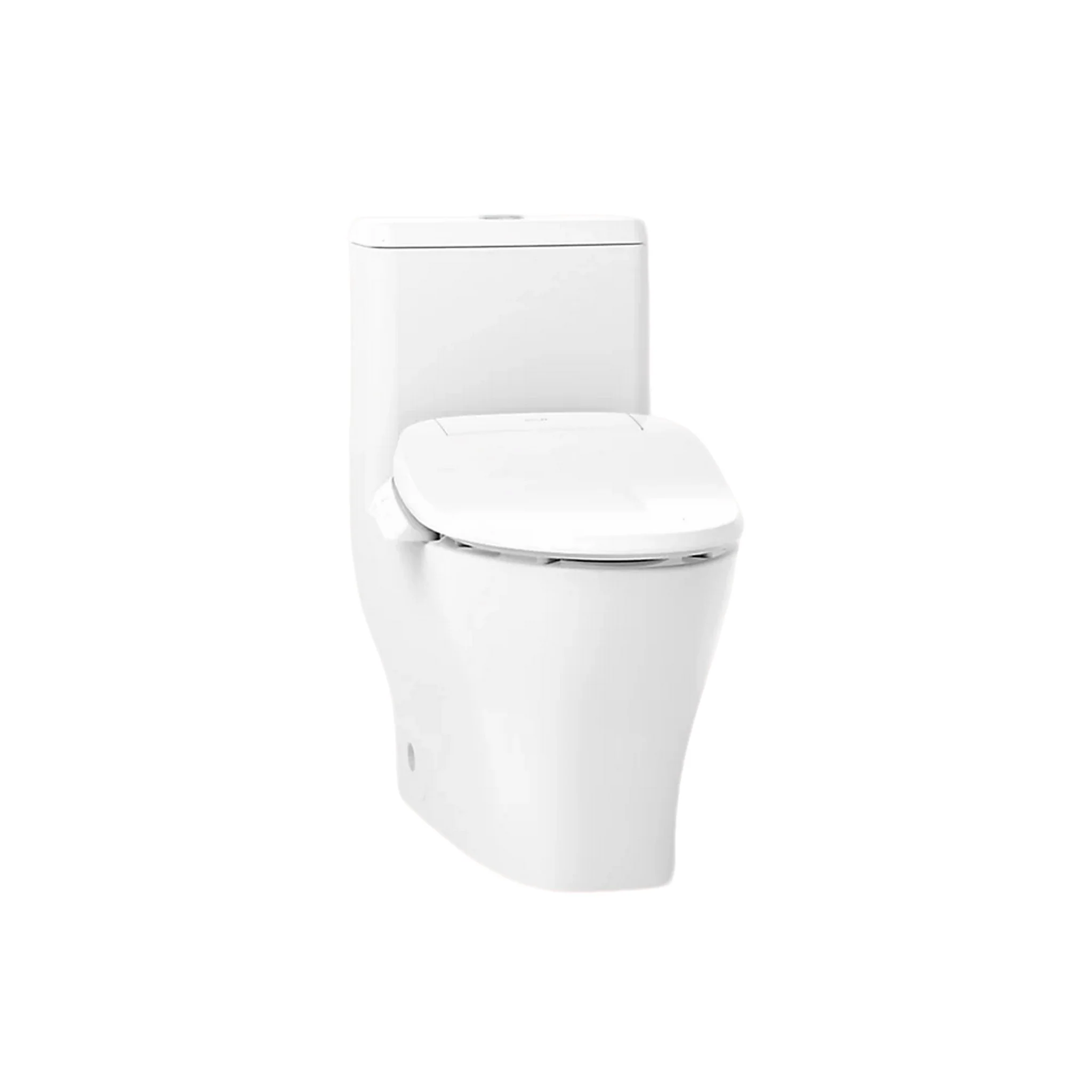 REACH CURV HIDDEN CORD ONE-PIECE COMPACT ELONGATED TOILET WITH SKIRTED TRAPWAY AND DUAL-FLUSH