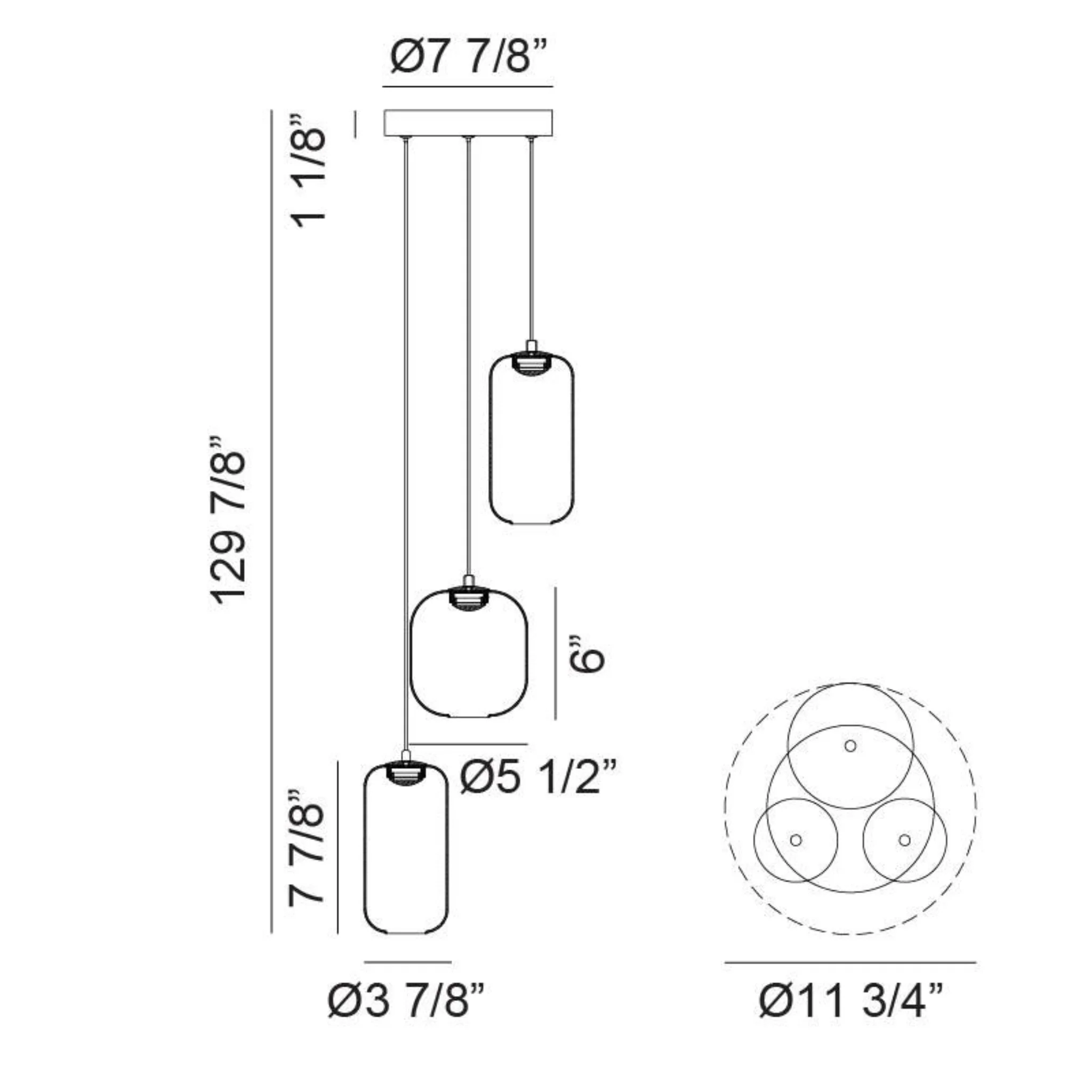 REFRAX 3-LIGHT LED PENDANT - Image 5