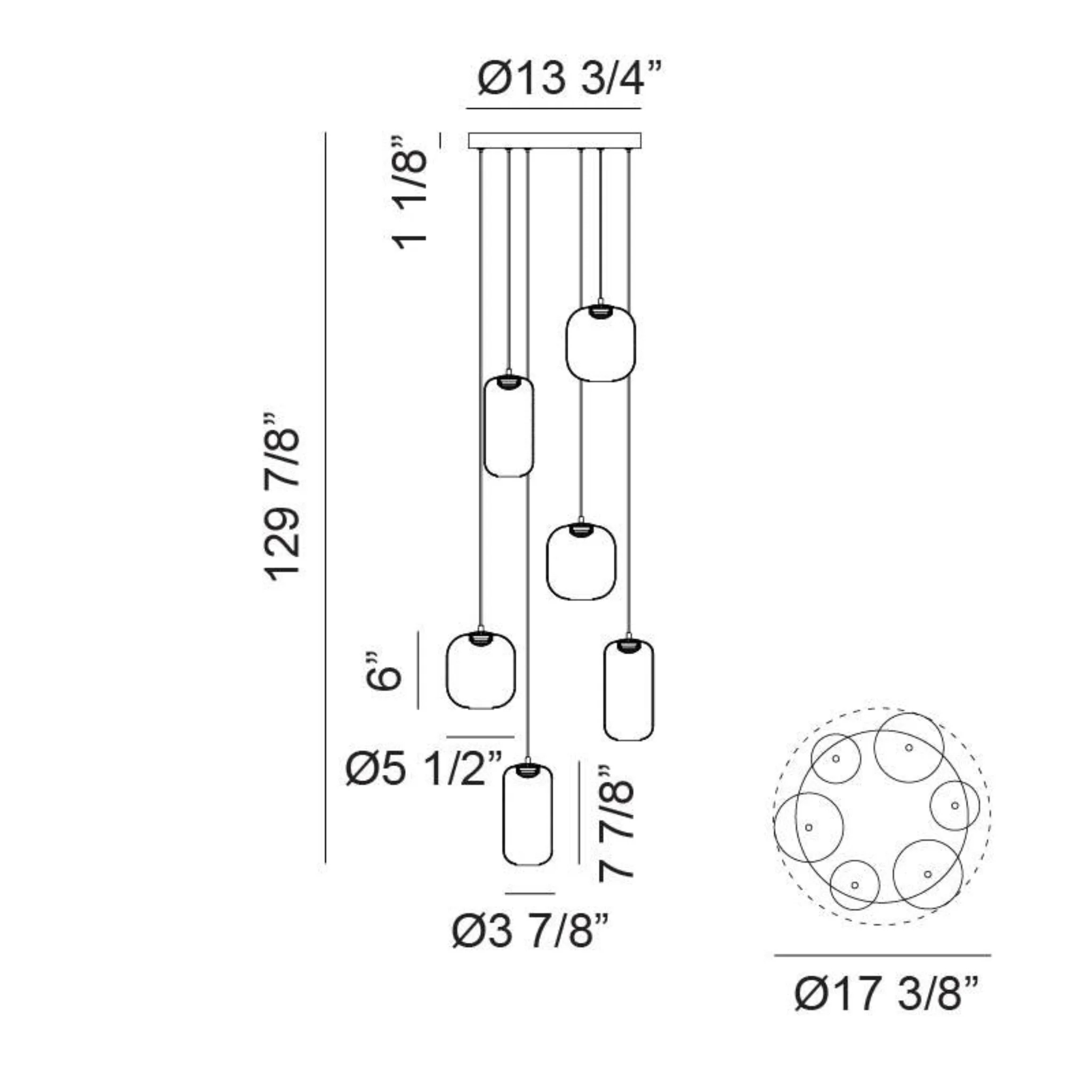 REFRAX 6-LIGHT LED PENDANT - Image 5