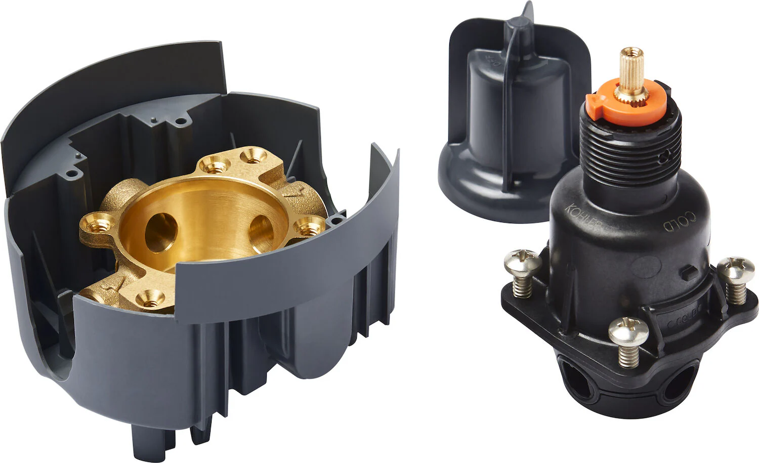 RITE-TEMP® VALVE BODY AND PRESSURE-BALANCE CARTRIDGE KIT WITH SWEAT-ONLY CONNECTIONS, PROJECT PACK