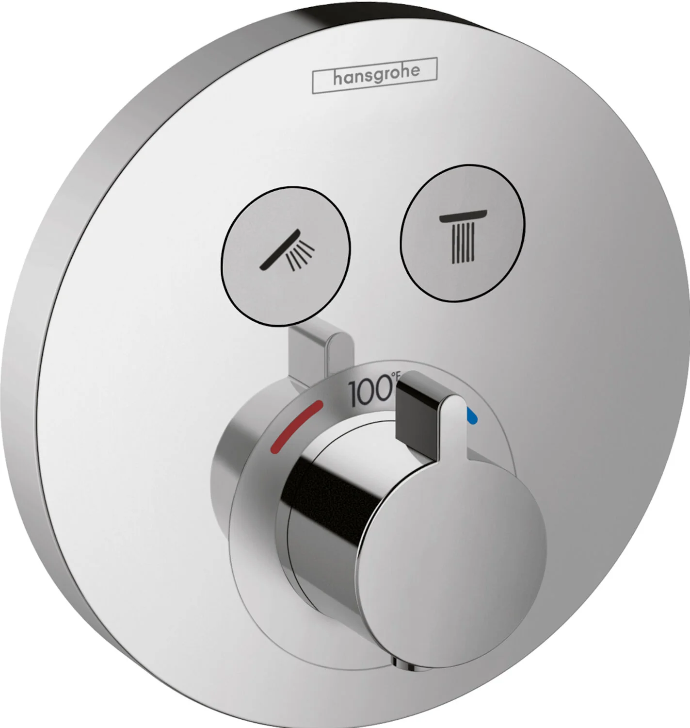 SHOWERSELECT ROUND THERMOSTATIC 2-FUNCTION TRIM