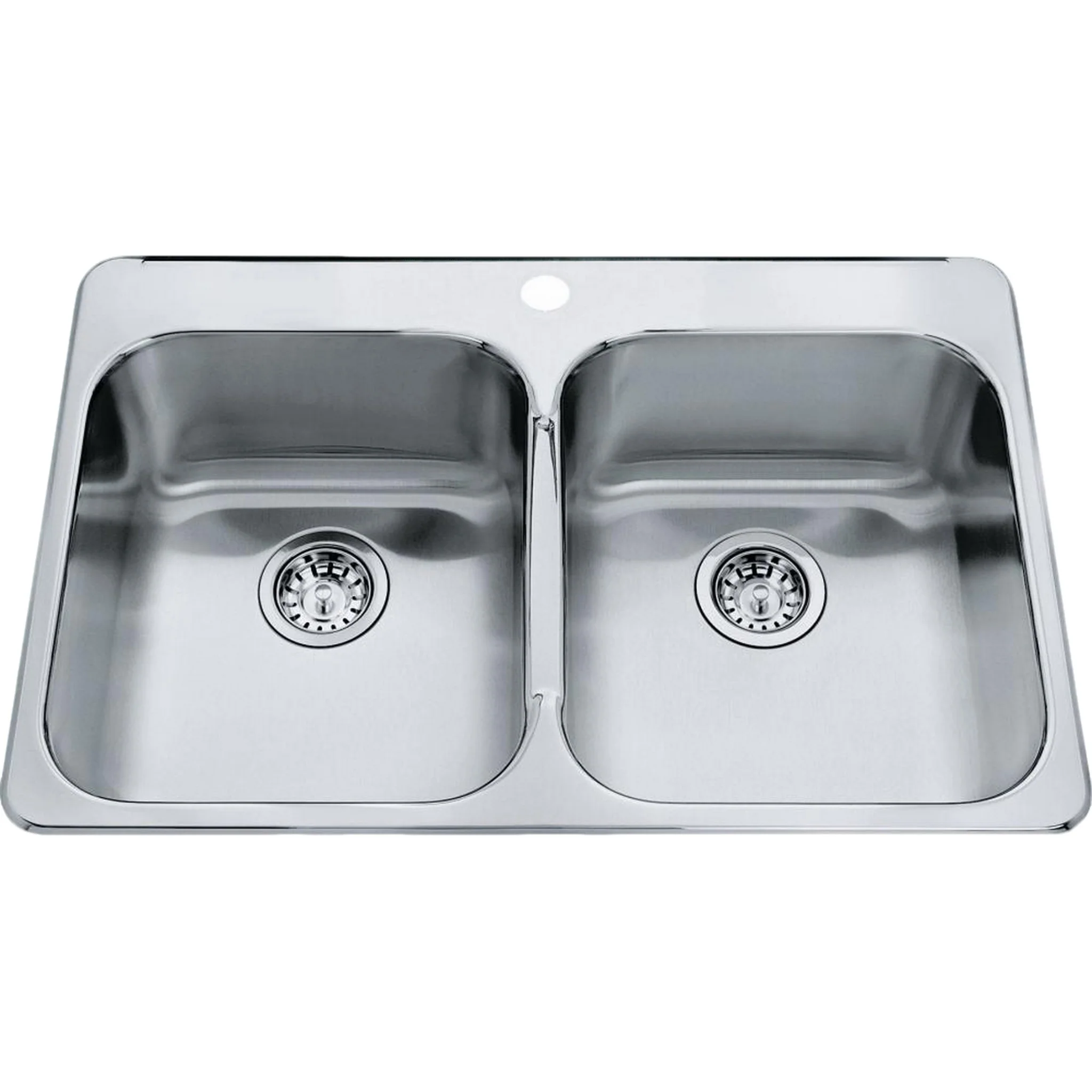 STEEL QUEEN DROP IN DOUBLE BOWL STAINLESS STEEL KITCHEN SINK